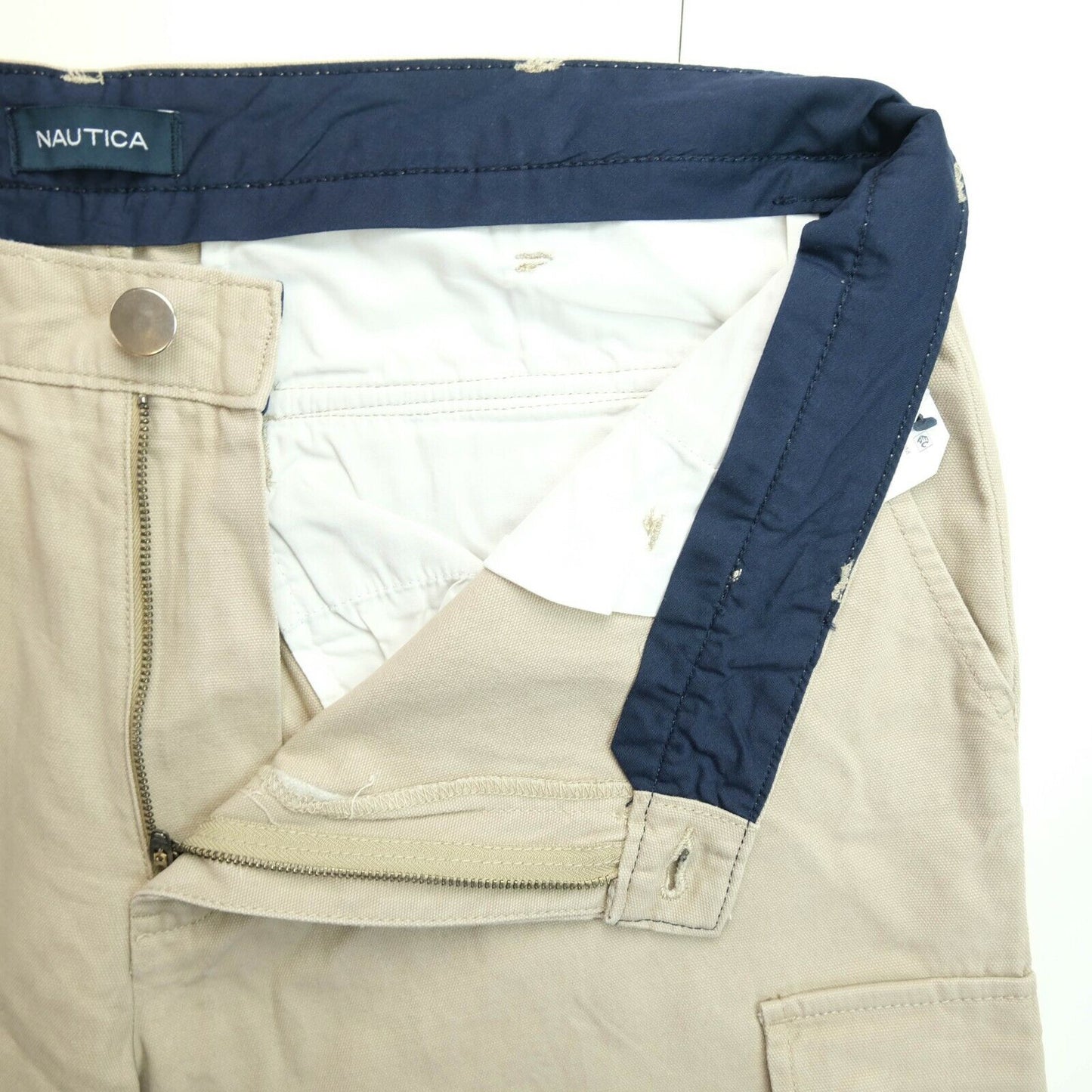 NAUTICA Light Brown Classic Fit Cargo Pants Trousers W38 L34