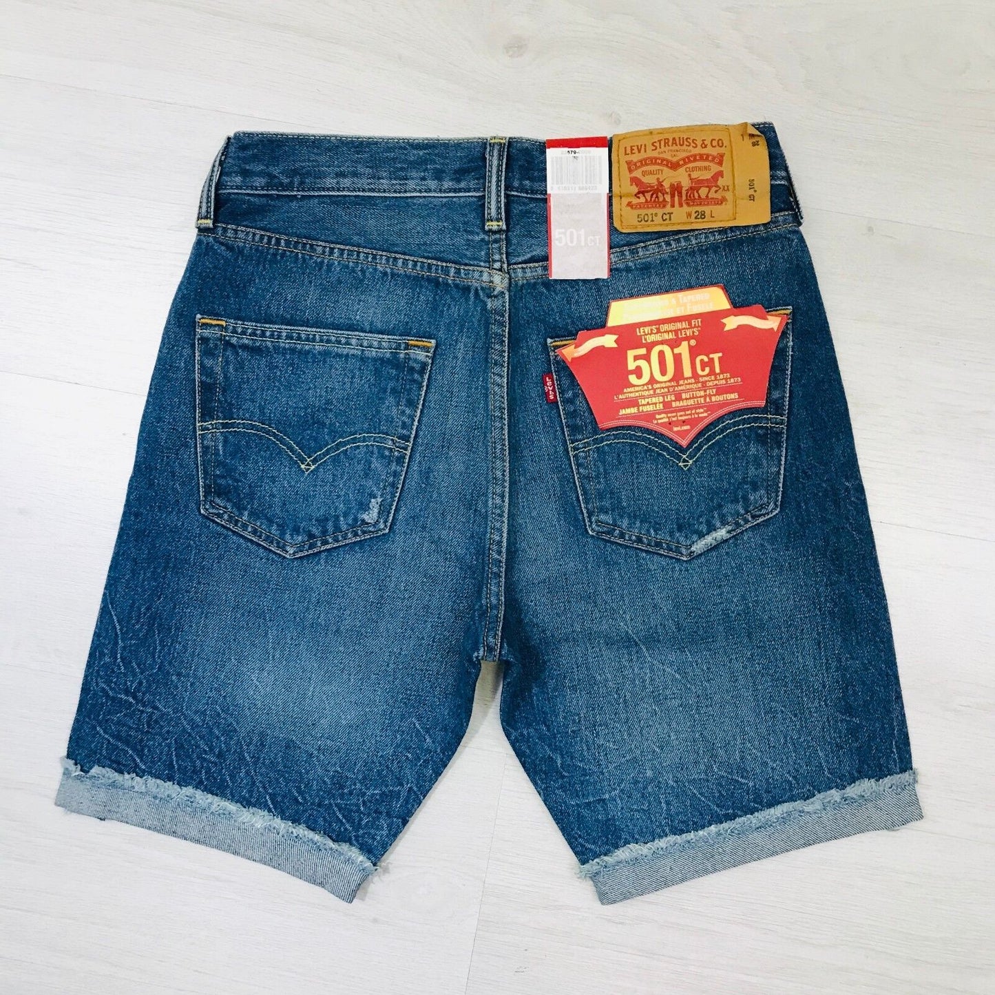 Levi‘s 501 CT Customized & Tapered Original Fit Blue Denim Shorts Size W28