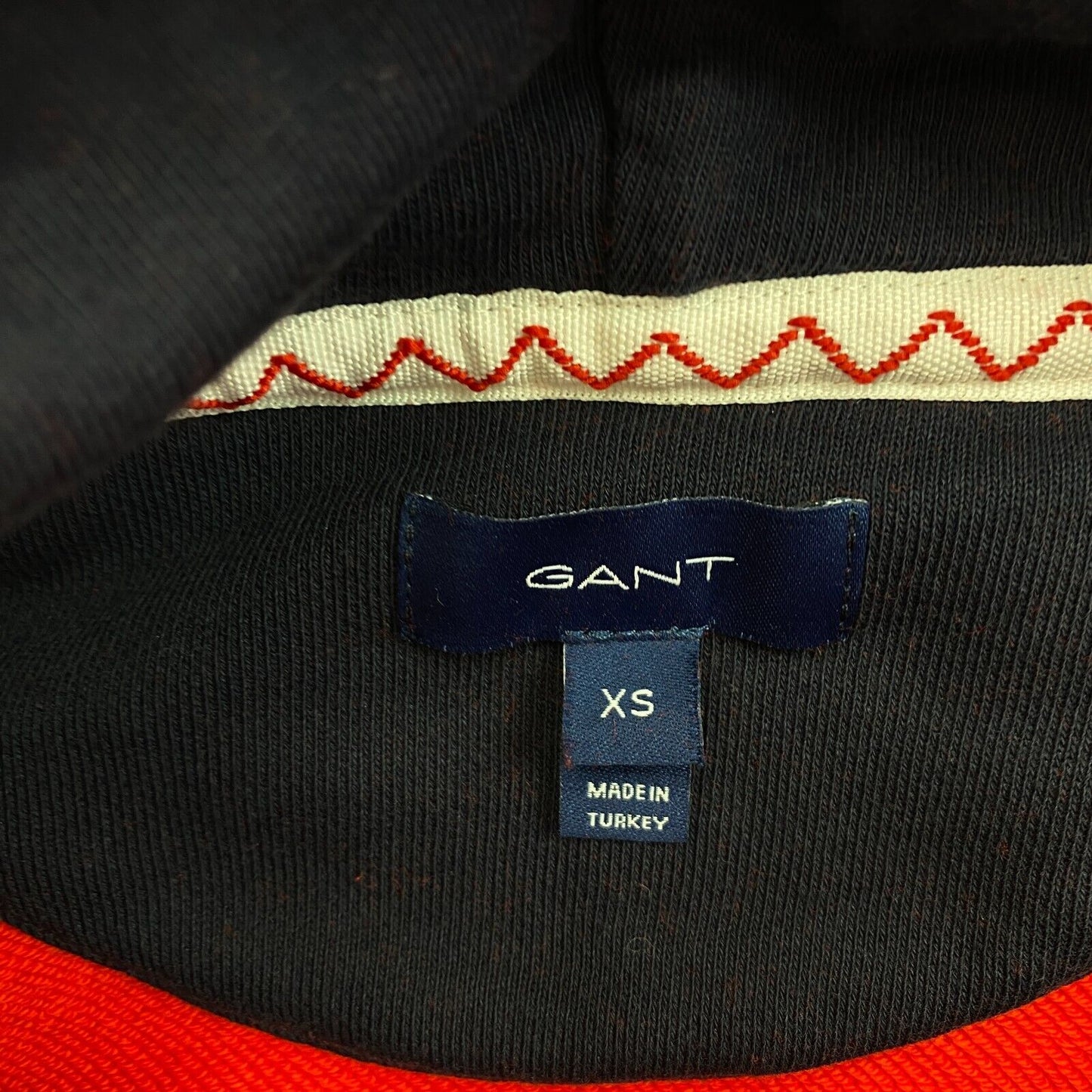 GANT – Sweat-Kapuzenkleid mit nautischem Logo, Rot, Größe XS