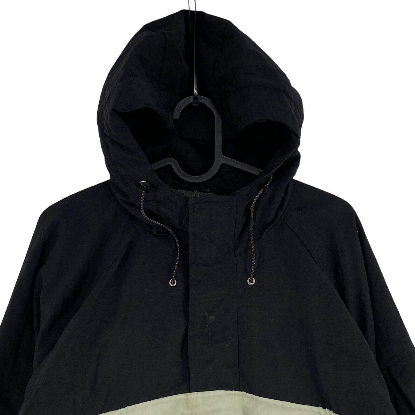 WOOLRICH Black Hooded Anorak Jacket Coat Size M