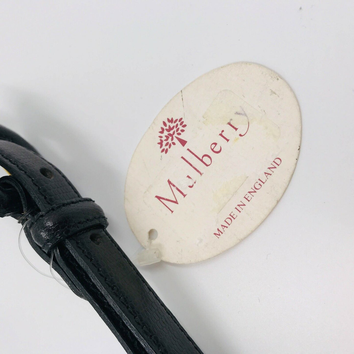 Mulberry Authentischer schwarzer Gürtel aus echtem Leder, Größe 26 28 30 Zoll, 65 70 75 cm