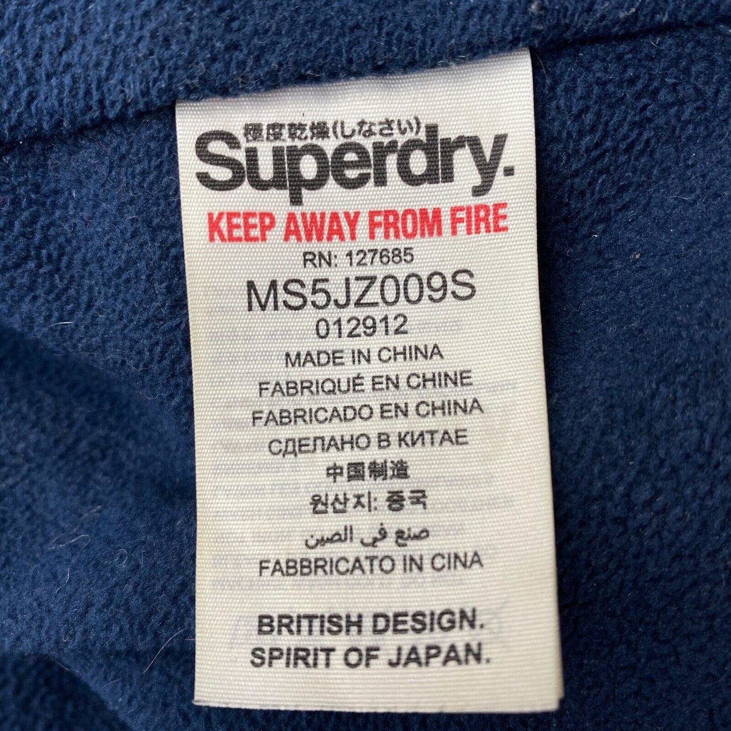 SUPERDRY Original Windcheater Black Hooded Jacket Size M