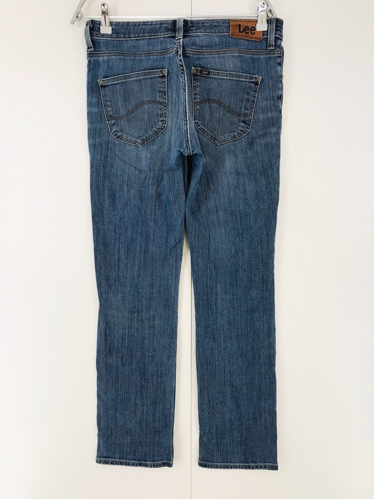 Lee MARION Damen Jeans in normaler gerader Passform, Stretch, Blau, Größe W29 L31