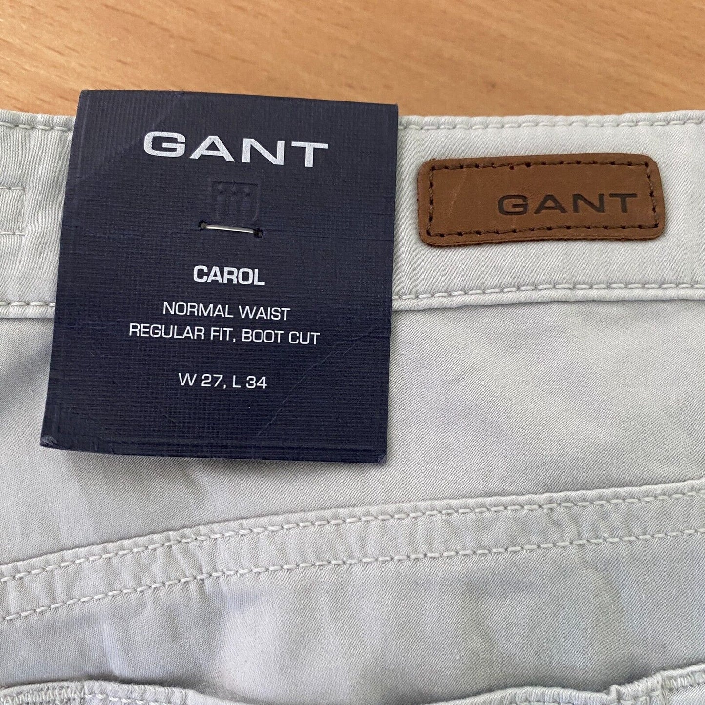 GANT CAROL Women Grey Regular Bootcut Fit Satin Jeans Size W27 L34