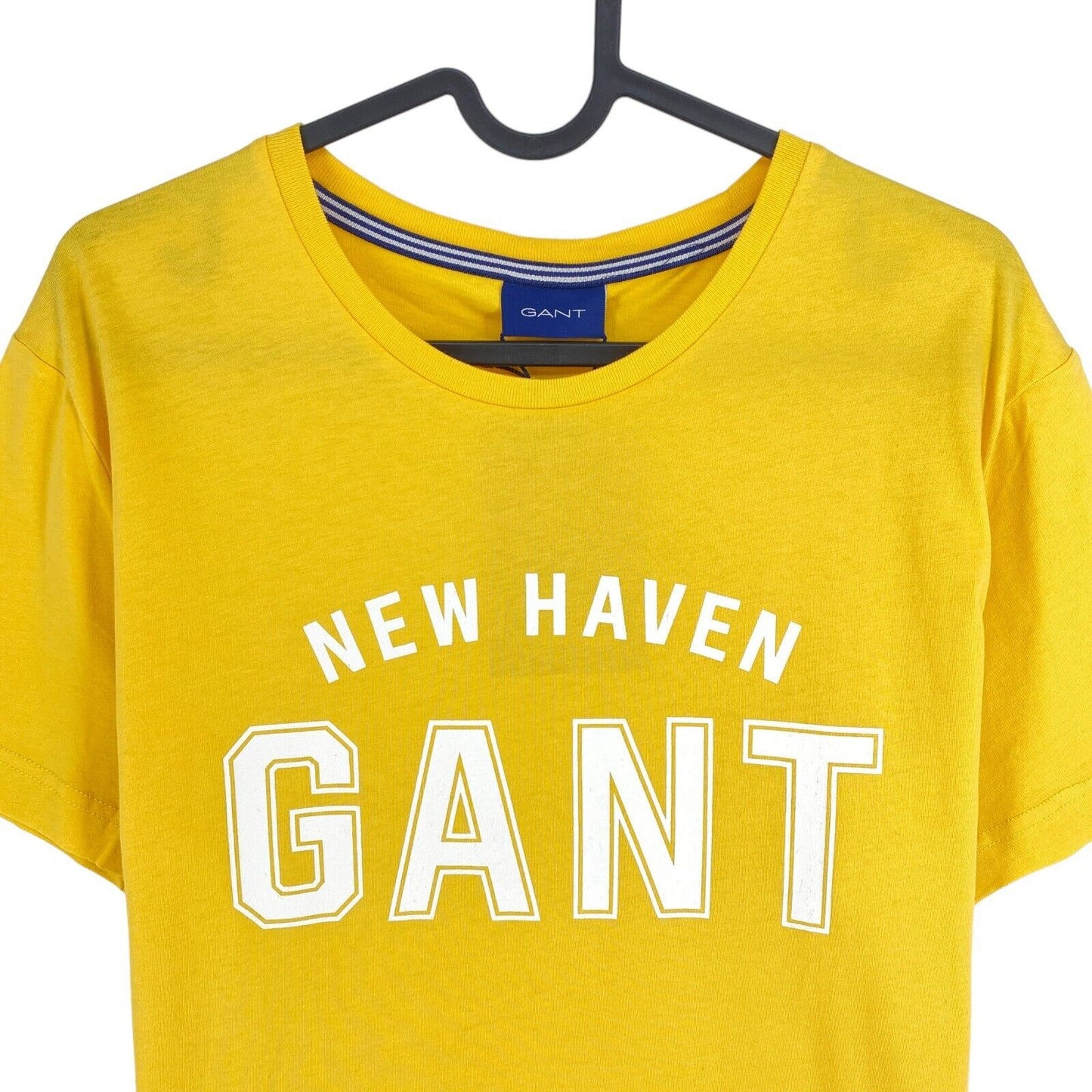 GANT Men Yellow Logo Crew Neck Short Sleeve T Shirt Size S