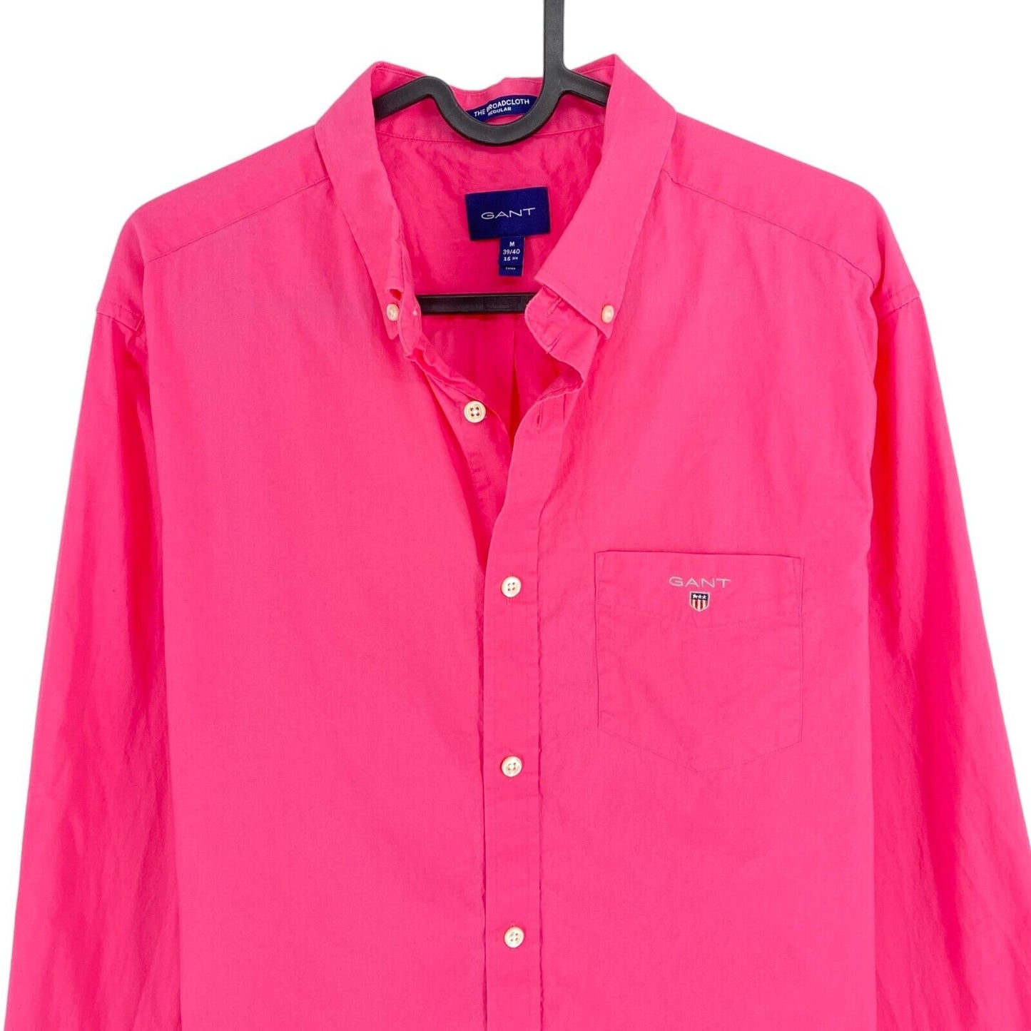 GANT Pink The Broadcloth Regular Fit Shirt Size M 39/40 15.75