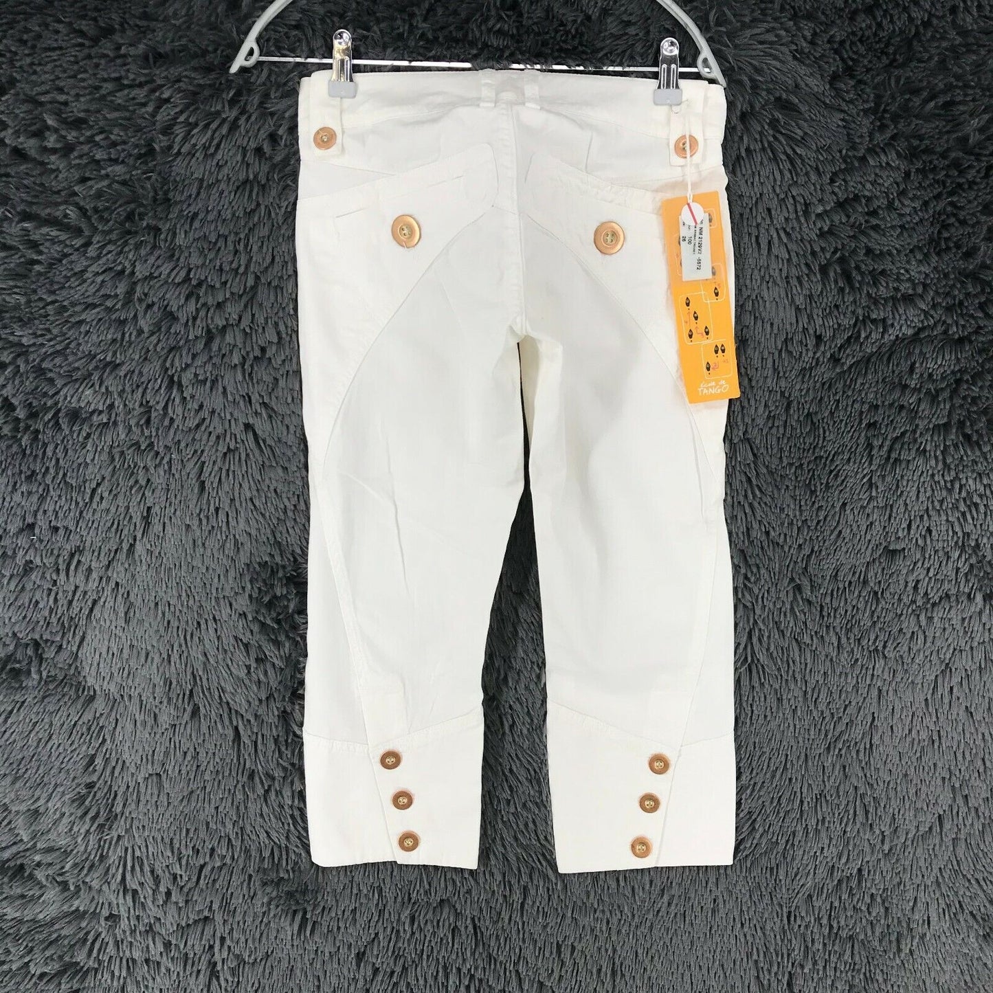 NOLITA De Nimes Women White Regular Straight Fit Cropped Capri Trousers Size W26