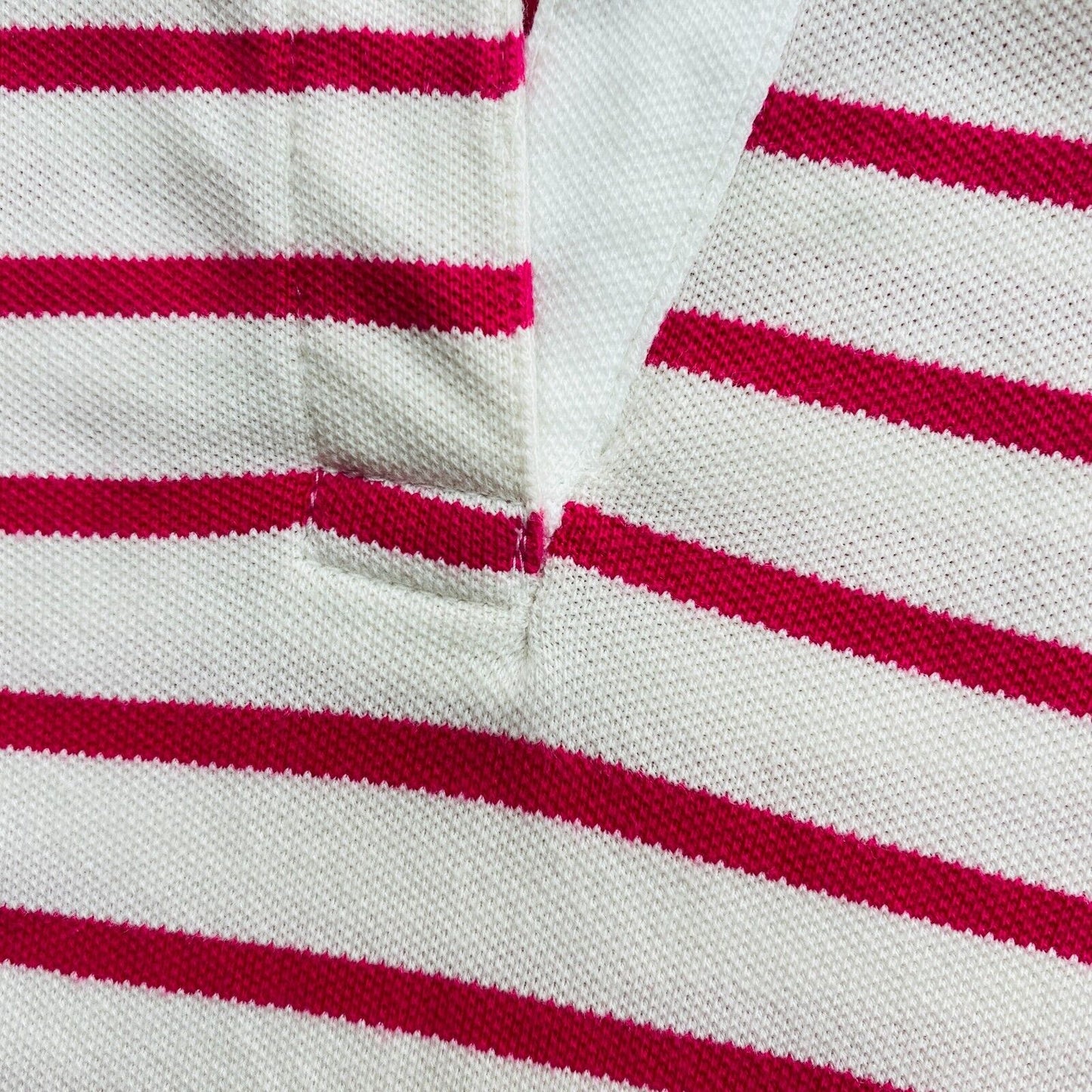 GANT Pink Striped Pique Polo Shirt Size M