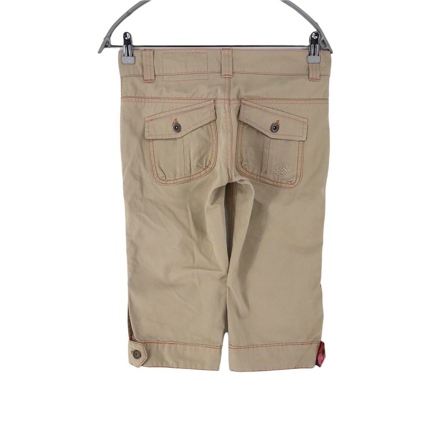 TEDDY SMITH Damen Shorts, Knielänge, Relaxed Fit, Braun, Größe W25