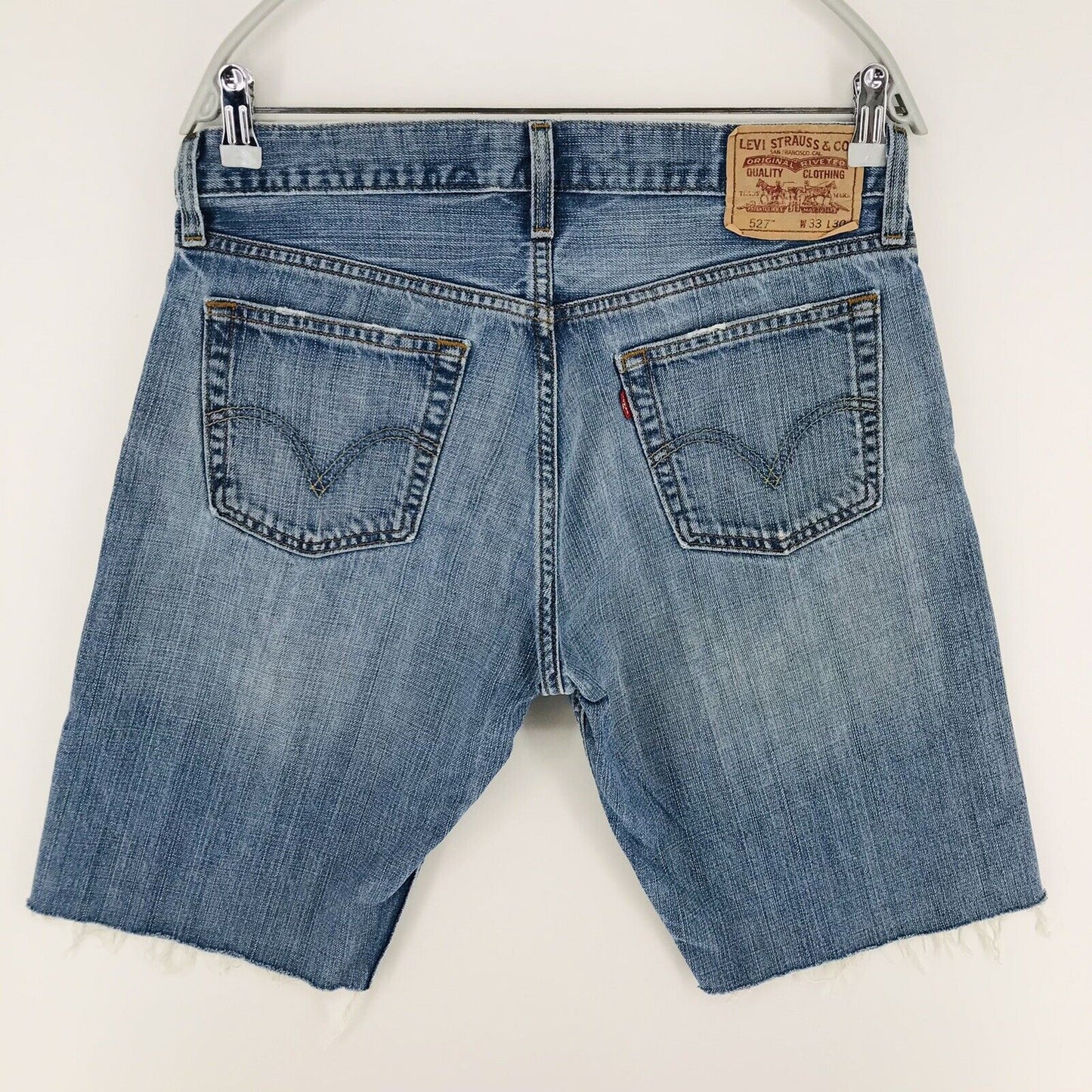 Vintage Levi's 527 Custom Made Blue Regular Fit Cut-Off Denim Shorts W33