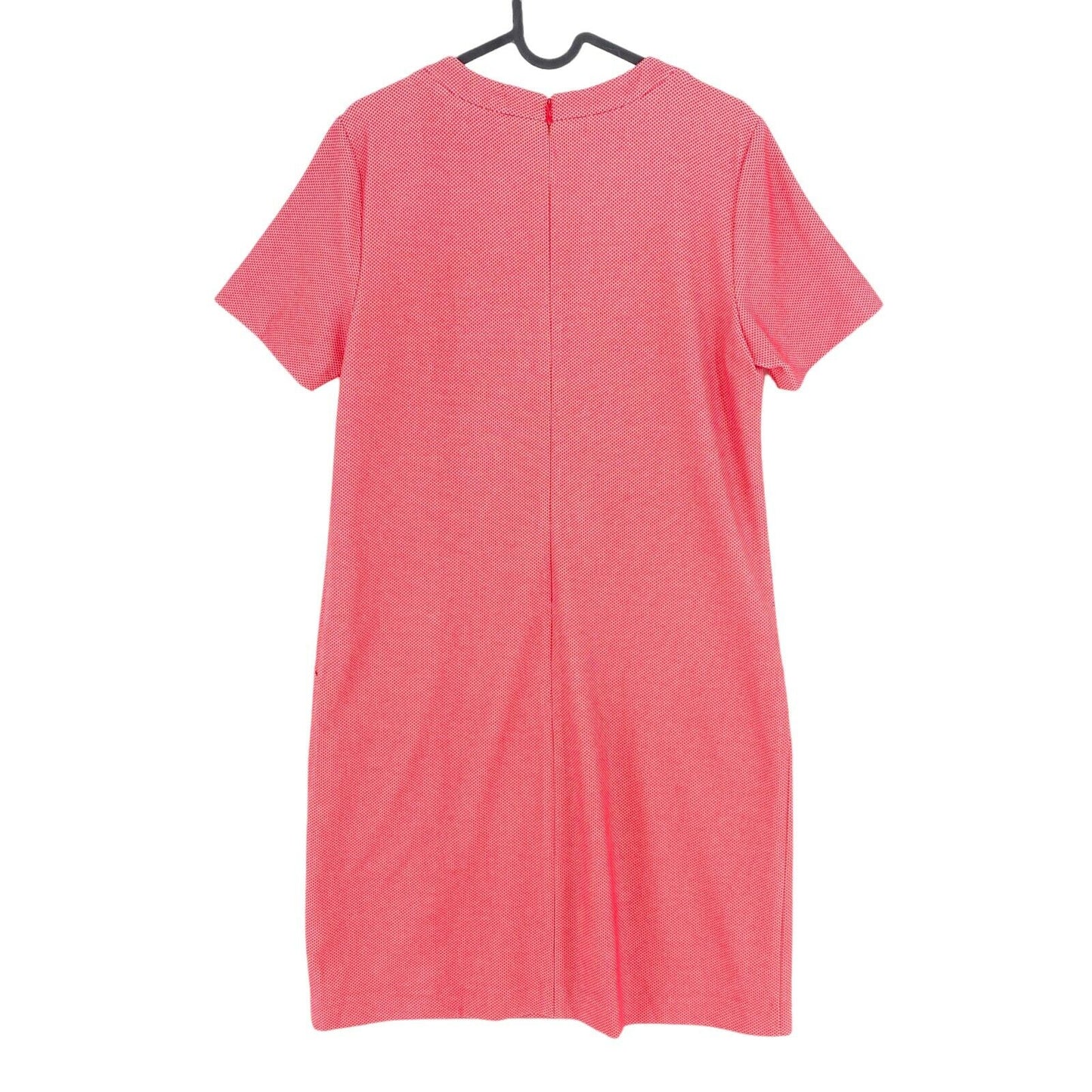 GANT Rotes Jersey-Piqué-Kleid mit Rundhalsausschnitt, Größe EU 38, UK 12, US 8