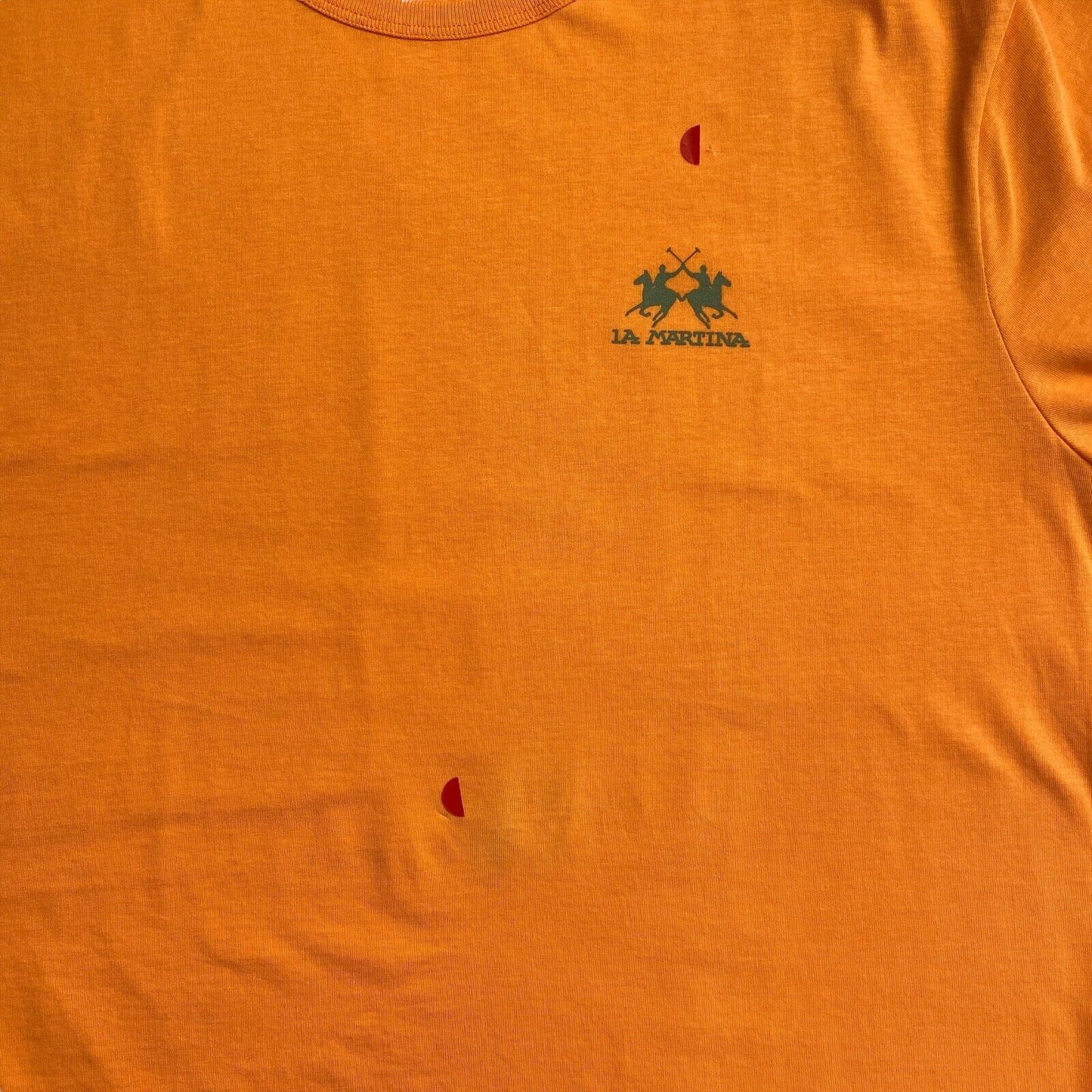 LA MARTINA Orange Jersey Crew Neck T-Shirt Size XL