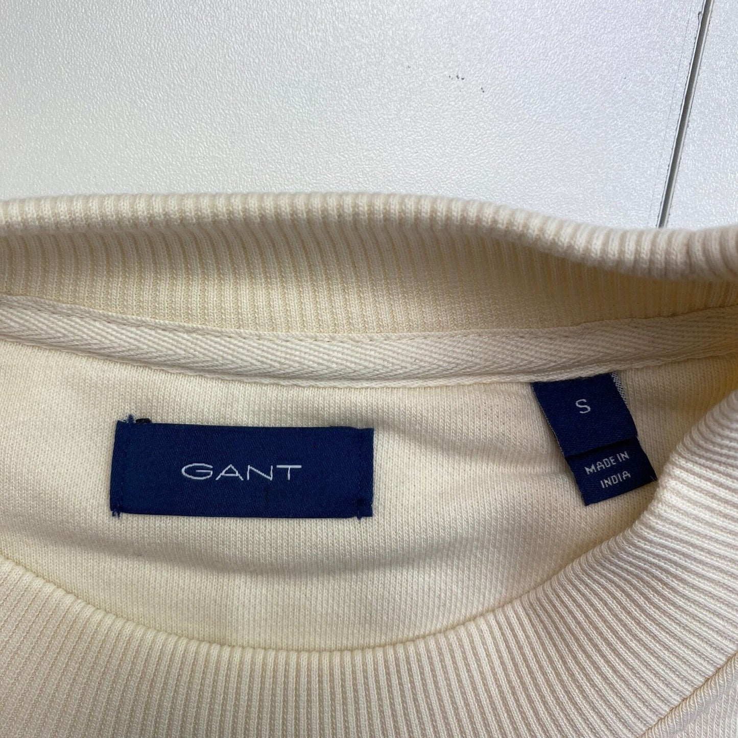 GANT Beige Crest Shield Crew Neck Sweater Jumper Size S