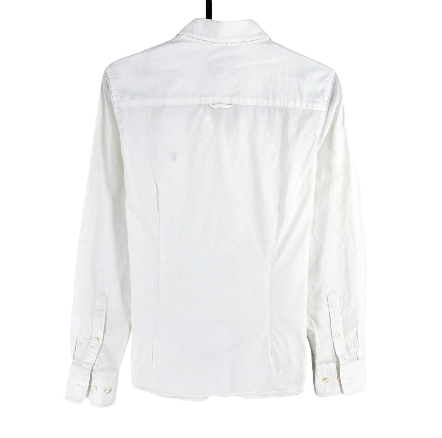 GANT Women White Solid Long Sleeves Shirt Size EU 38 UK 12 US 8