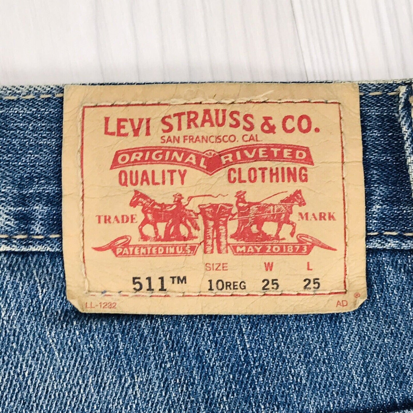 Vintage Levi's 511 Jungen Blau Skinny Fit Jeans 10 Reg / W25 L25