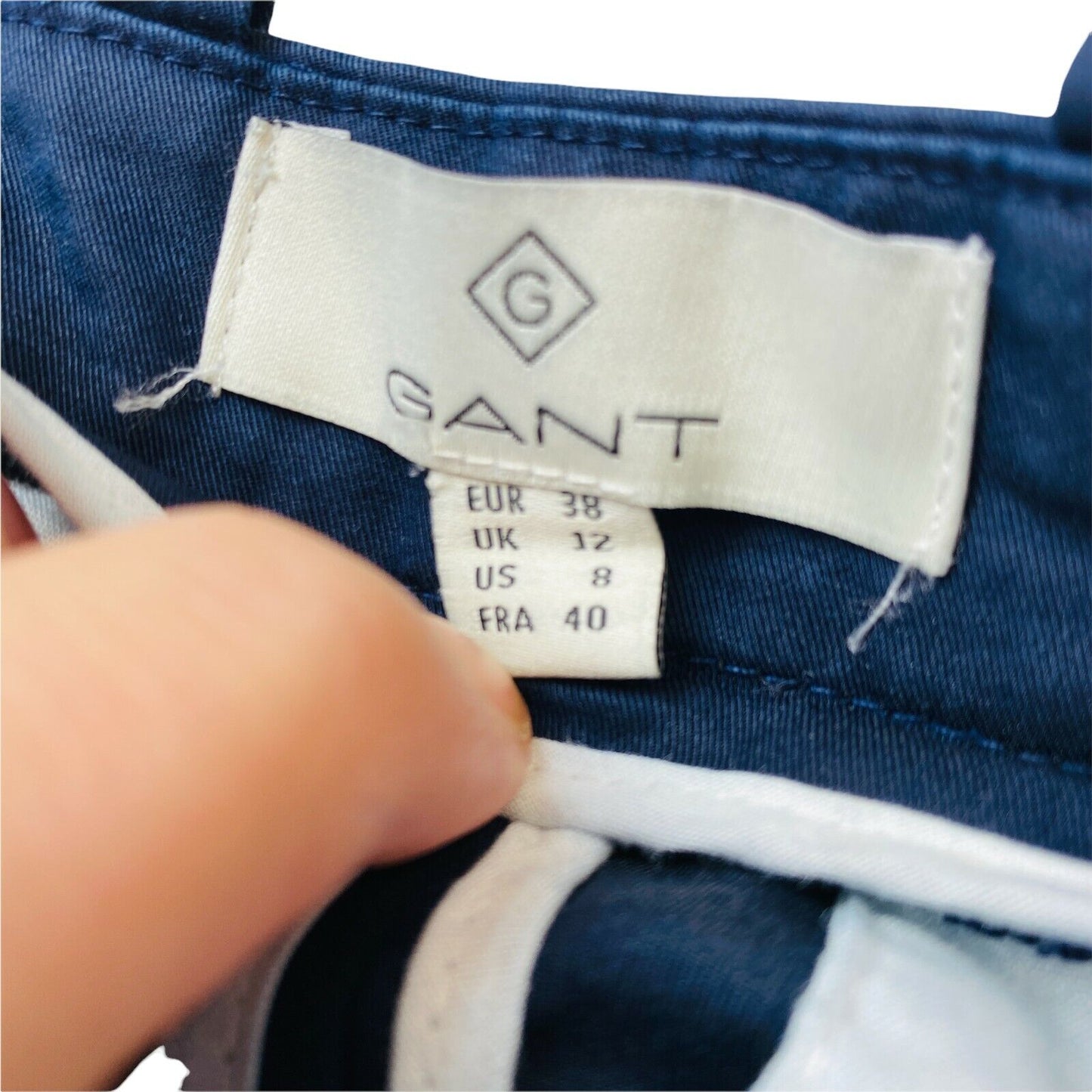 GANT Damen Dunkelblaue Slim Fit Chinohose Größe EUR 38 UK 12 US 8 W30