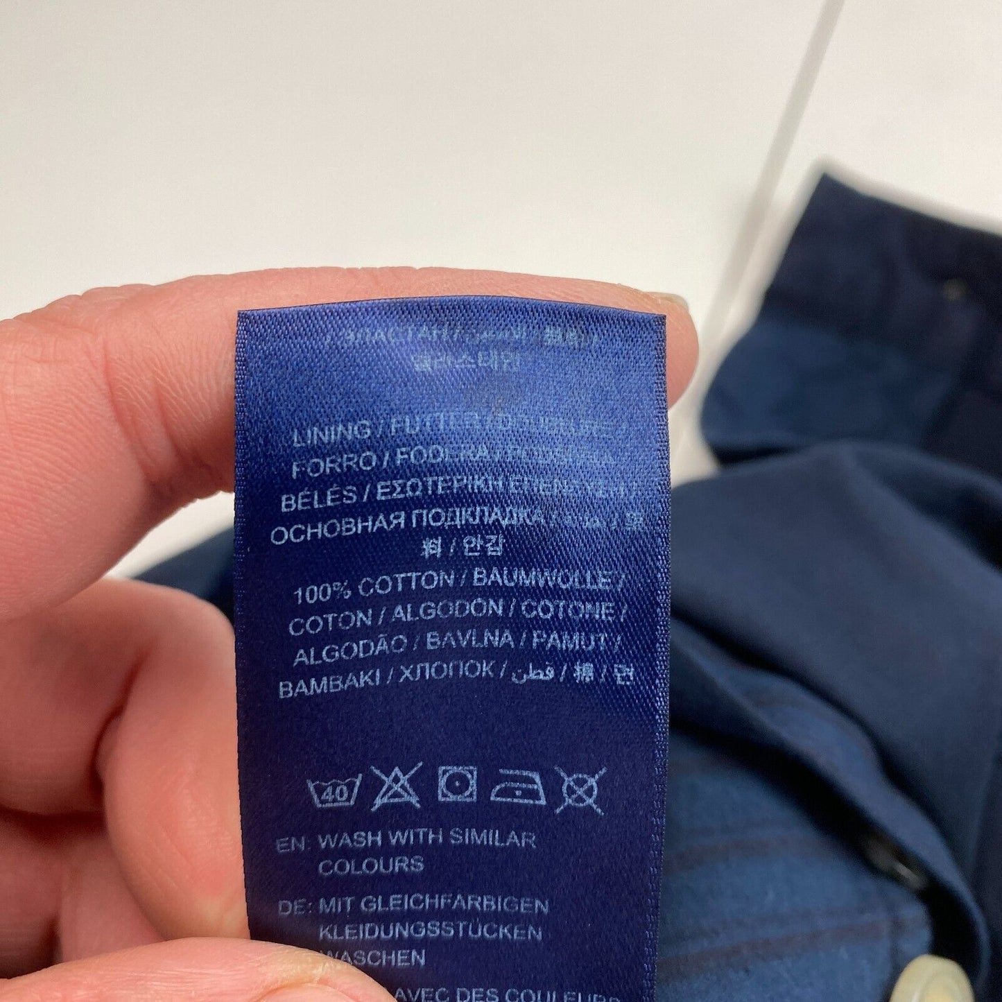 GANT Chinohose für jeden Tag, Marineblau, reguläre Passform, Größe W31 L32