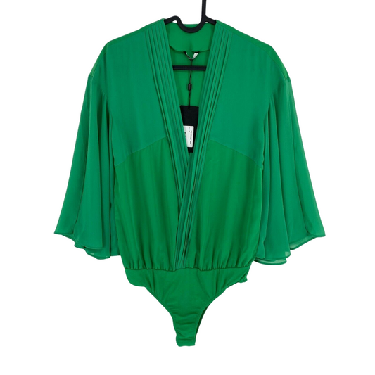 MARCIANO Women Green V Neck Blouse Body Size EU 40 UK 12 US 10