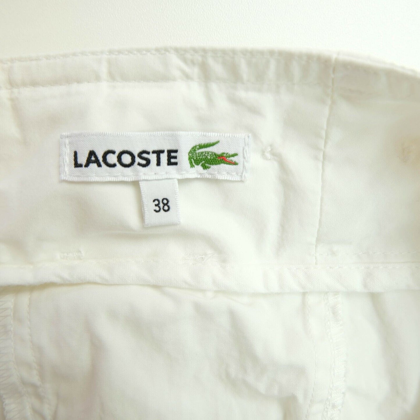 RRP €145 Lacoste White Straight Pants Trousers Size EU 36 UK 10 US 6