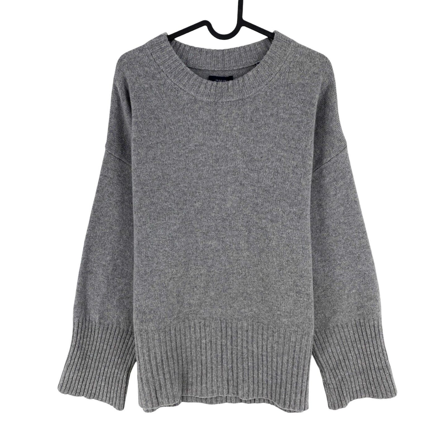 GANT Women Grey Lounge Wool Cashmere Crew Neck Sweater Jumper Size S