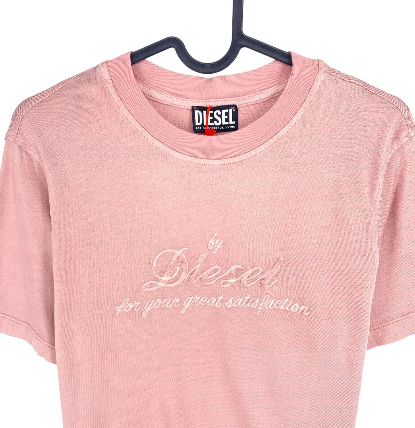 DIESEL Women Pink T-REG-E3 Crew Neck Short Sleeves T Shirt Size M