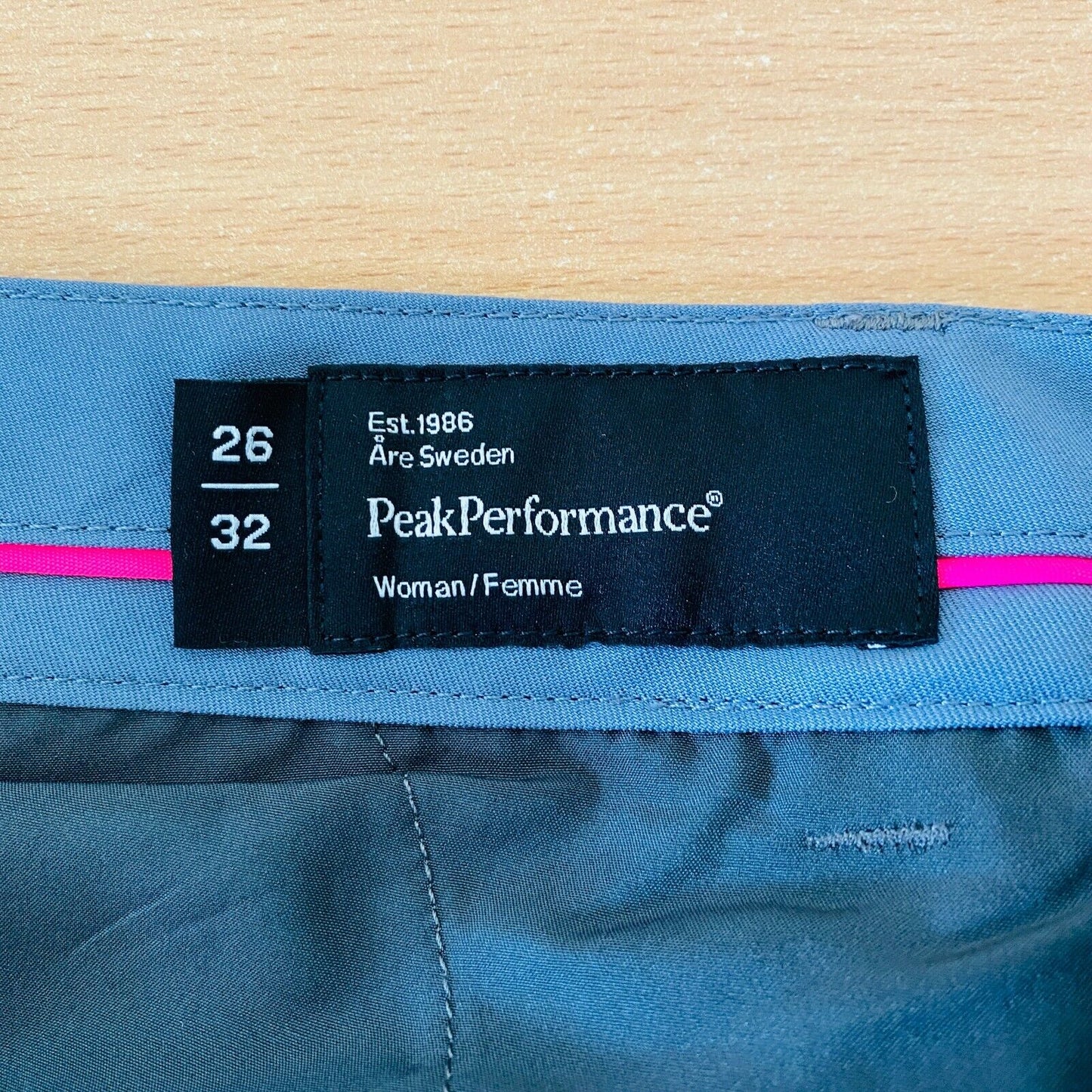 Peak Performance Women Blue Regular Straight Fit Trousers W26 L32