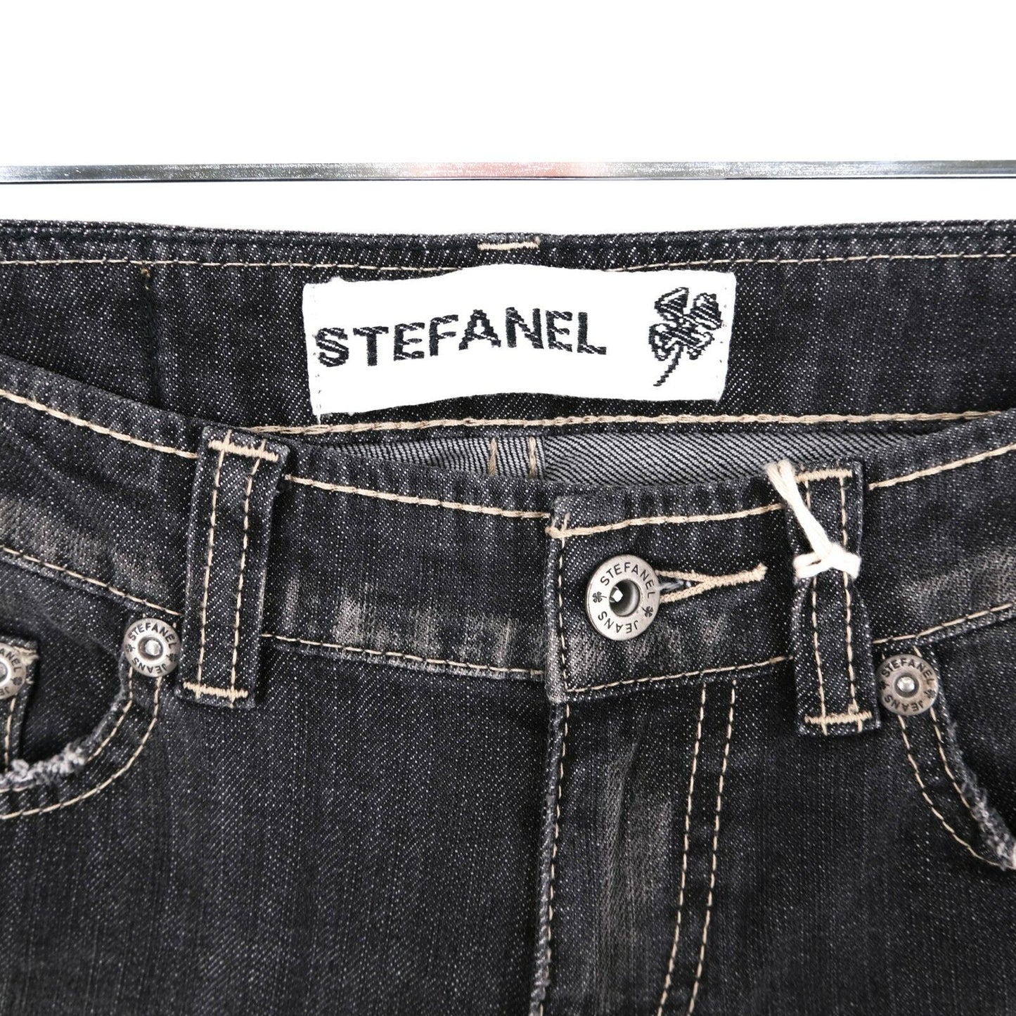 RRP €109 STEFANEL Dark Grey Skinny Jeans Size EU 36 UK 6 US 4