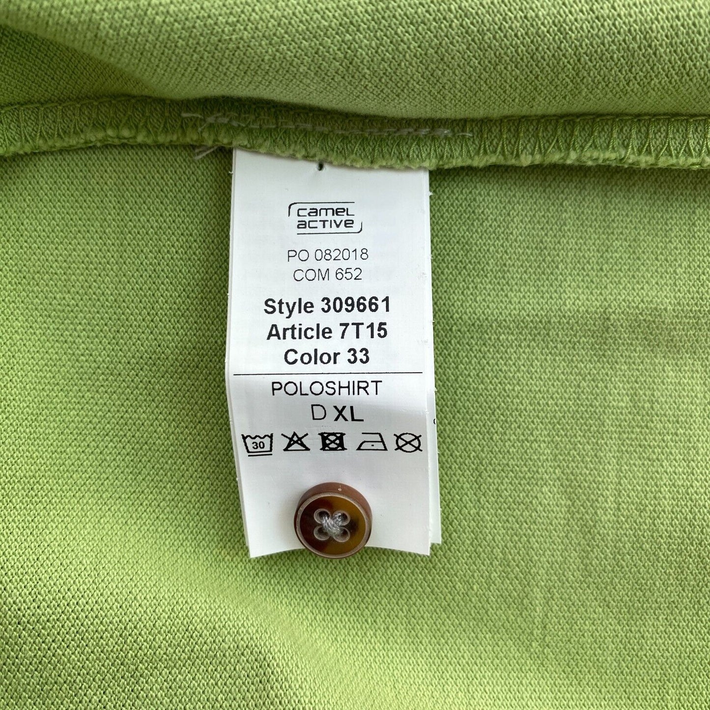 Camel Active Grünes Piqué-Poloshirt SS Größe XL