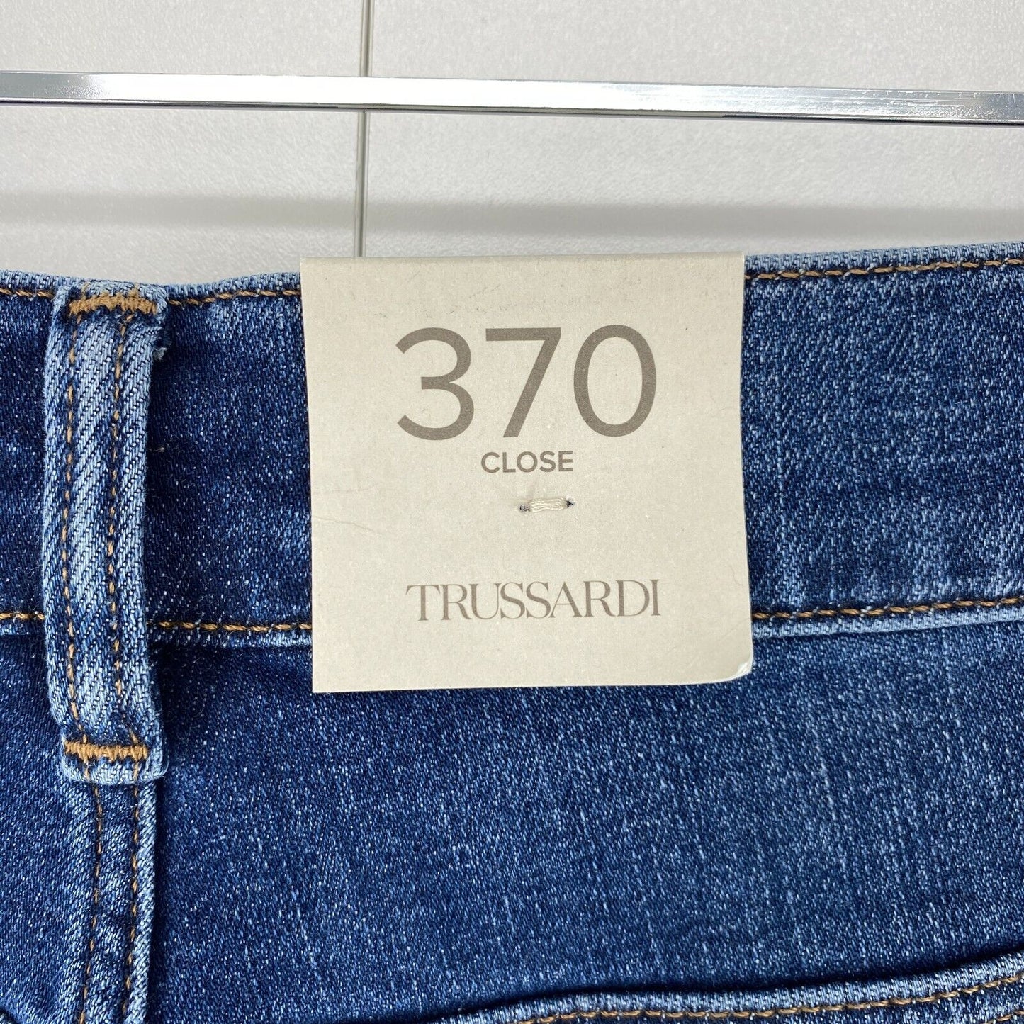 TRUSSARDI 370 CLOSE Blue Slim Tapered Fit Jeans EUR 48 W32 L34