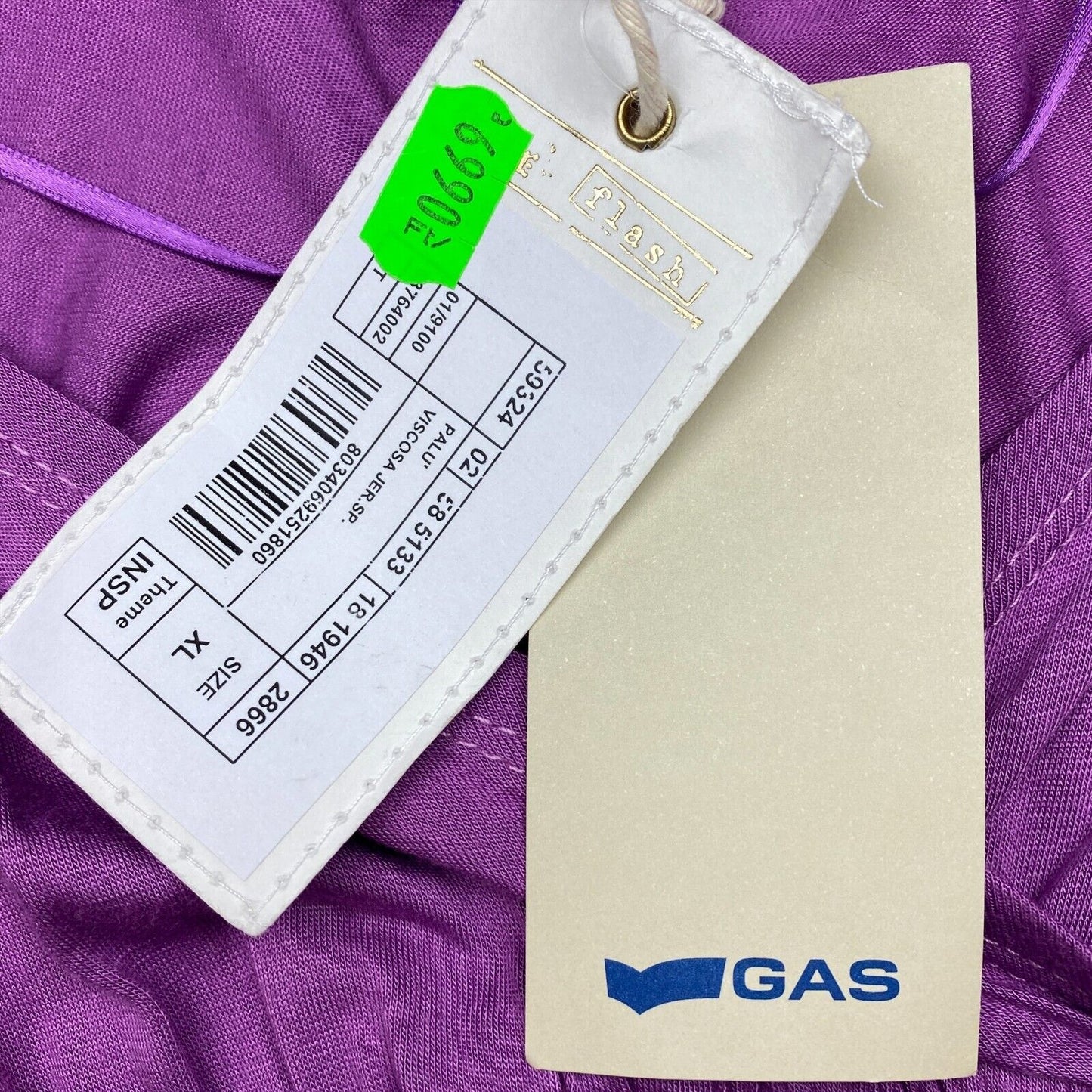 GAS Robe évasée à col en V profond violet taille XL