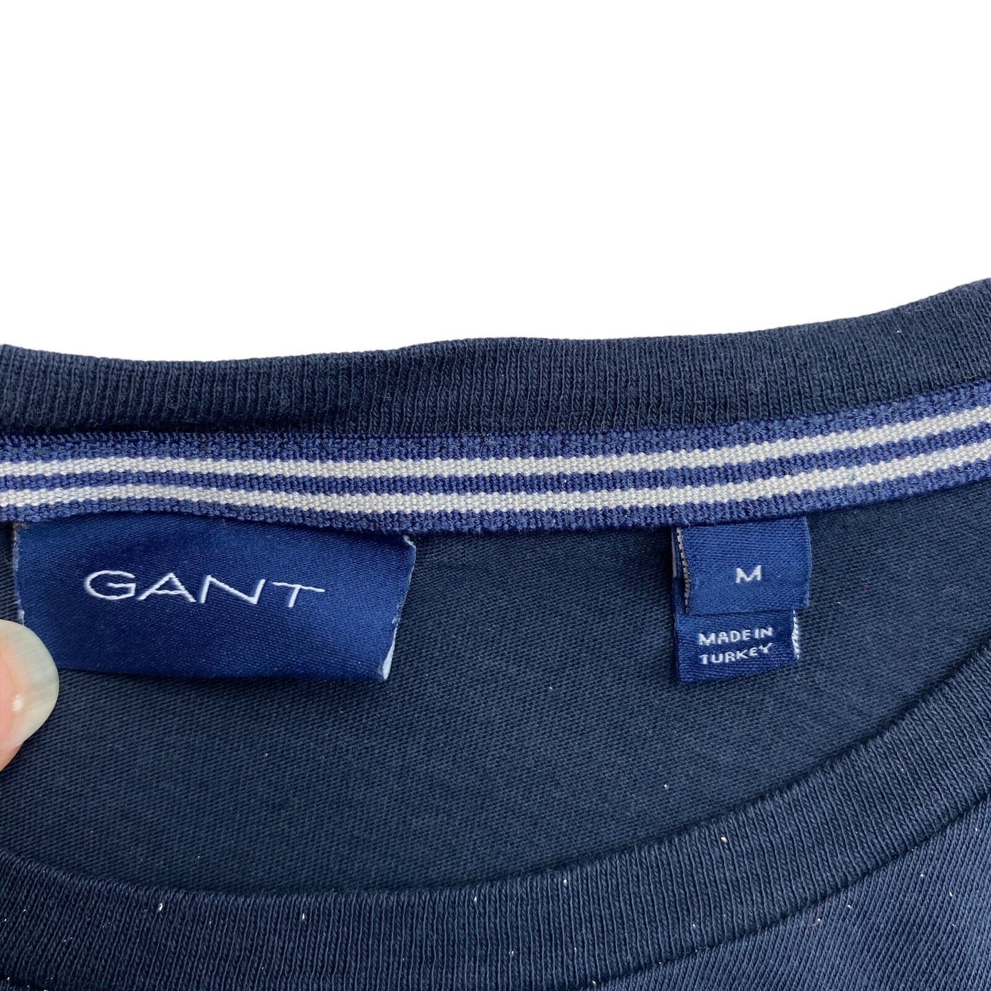 GANT Navy Blue Logo Crew Neck T Shirt Size M