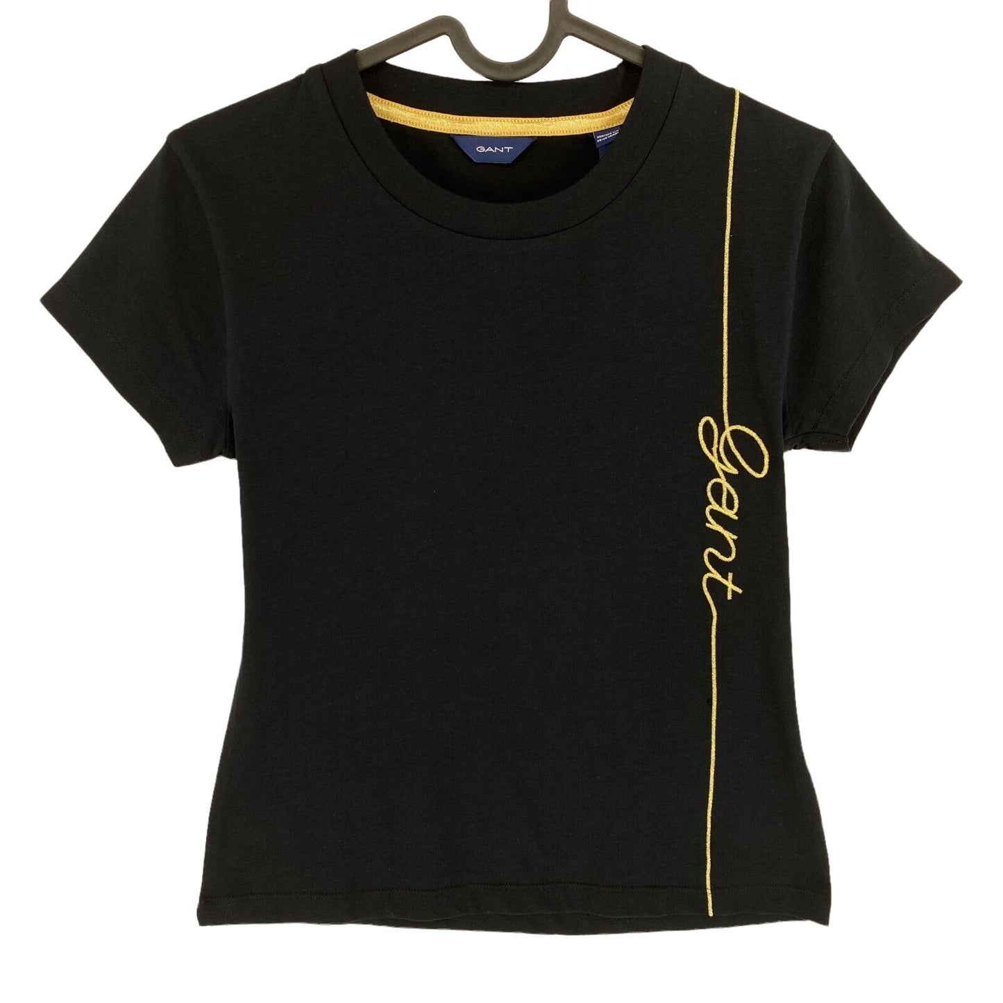 GANT Girls Black Script Crew Neck T-shirt Taille 13 - 14 ans 158/164 cm