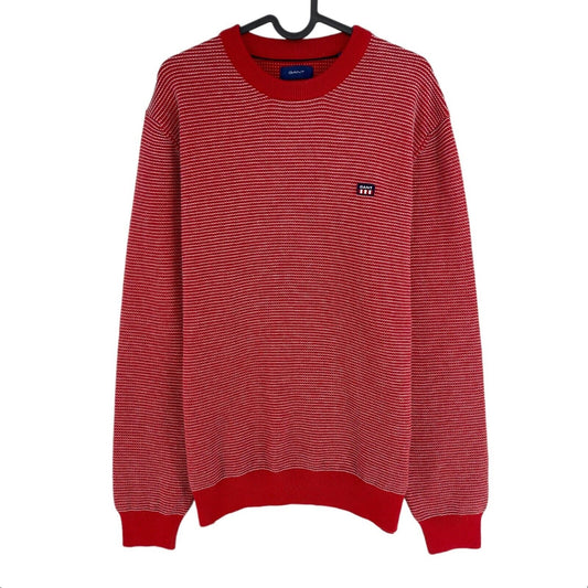 GANT Red Light Texture Crew Neck Sweater Pullover Size S