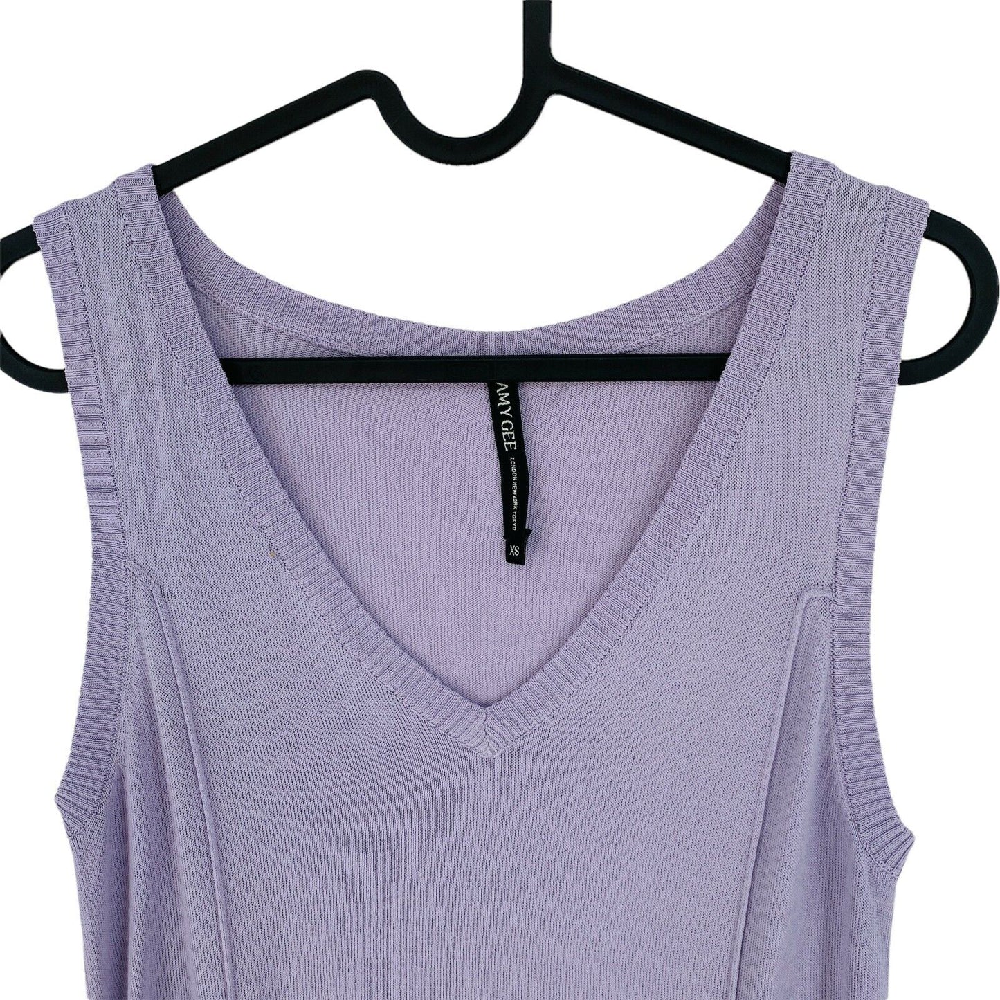 AMY GEE Purple V Neck Tank Top Size XS S