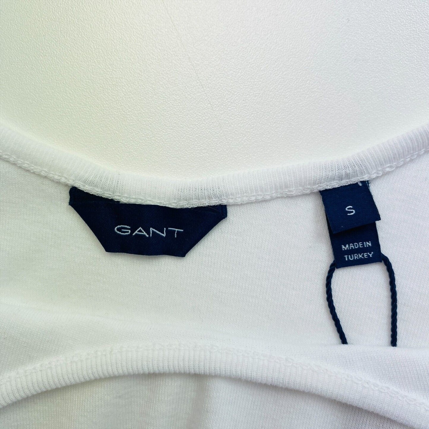 GANT White 1x1 Rib Tank Top Size S