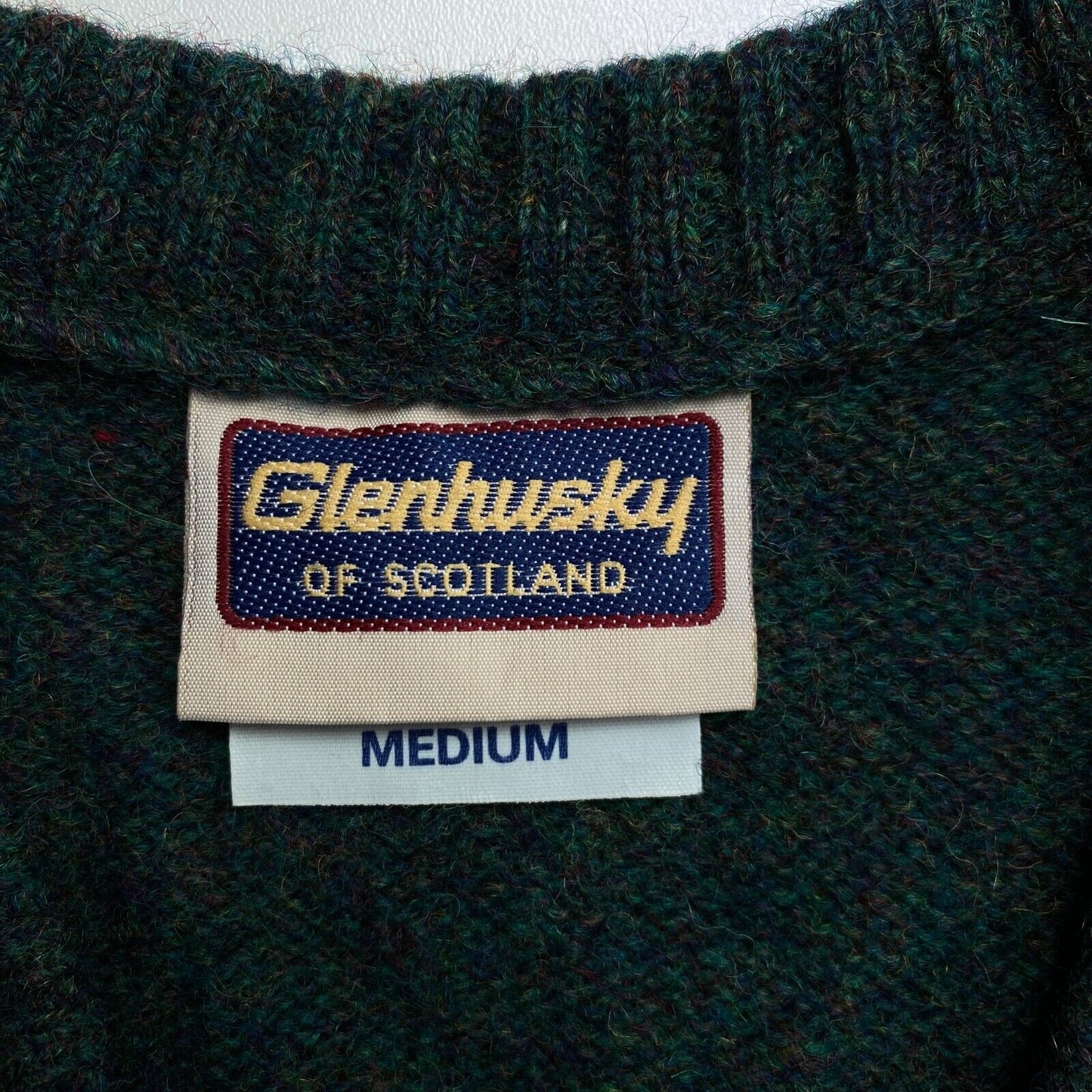 Cosby Vintage Retro 90s Glenhusky Green Sweater Pullover Size M