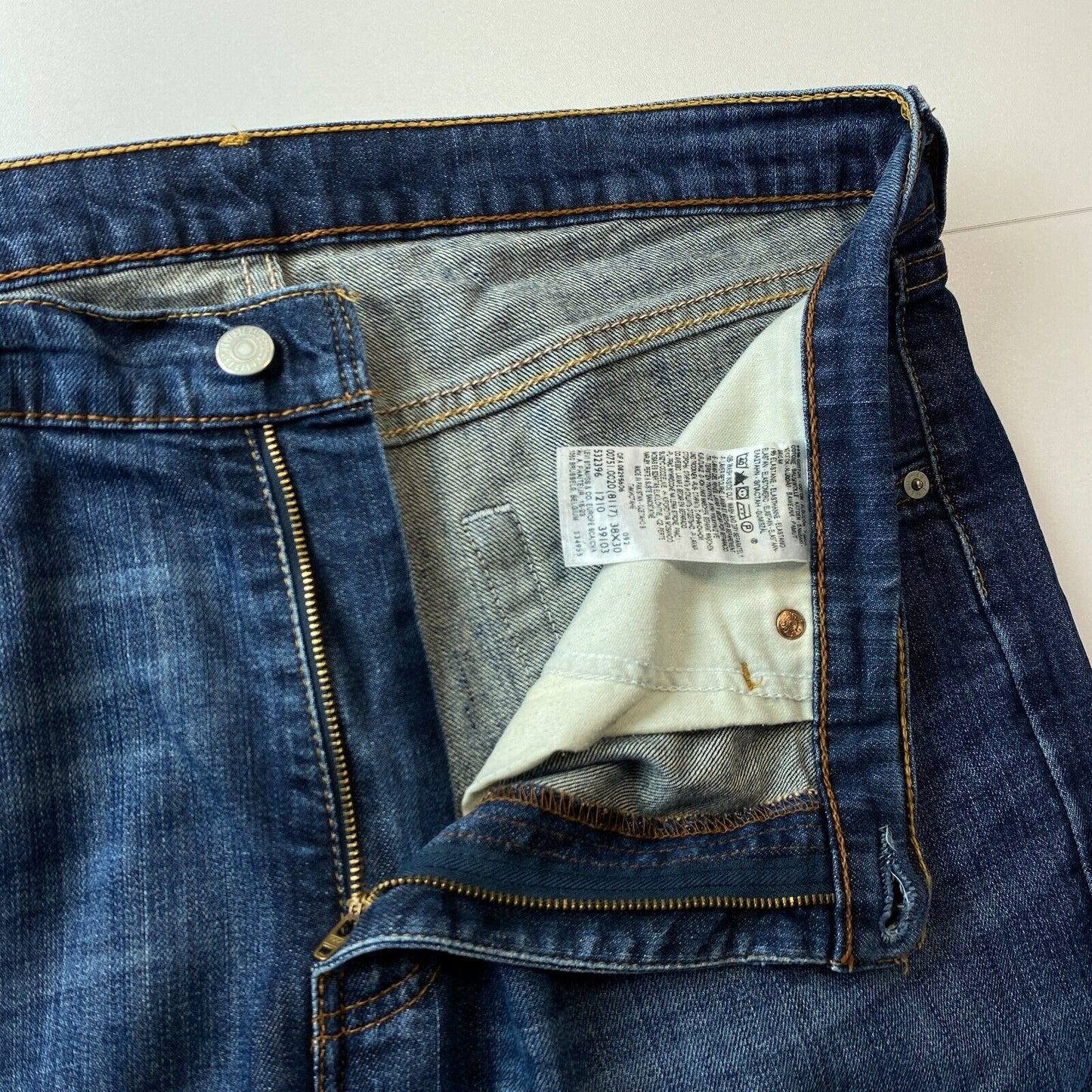 Levi's 751 Blue Regular Straight Fit Jeans W38 L30