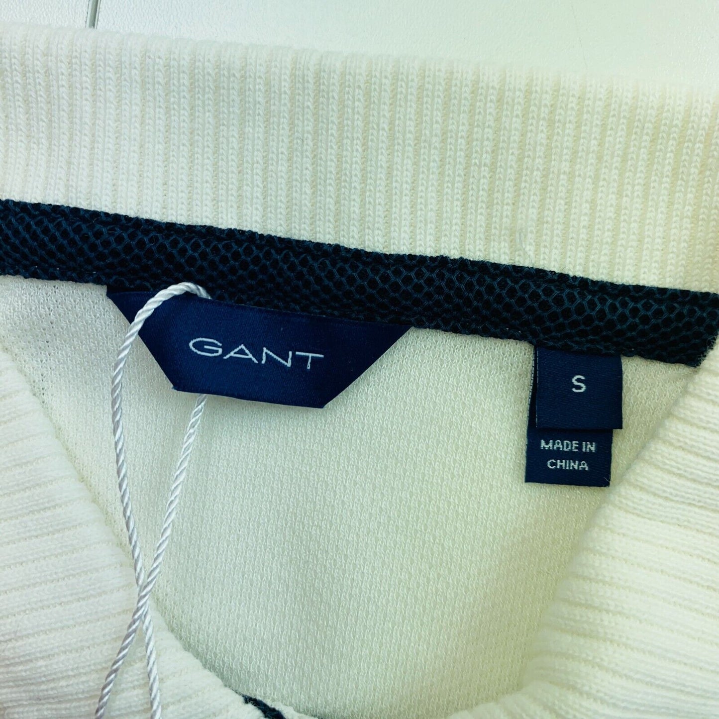 GANT White Rope Icon Pique Polo Shirt Size S