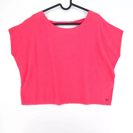 BONOBO Pink Sleeveless Loose Fit Crew Neck Top Blouse T shirt Size XS