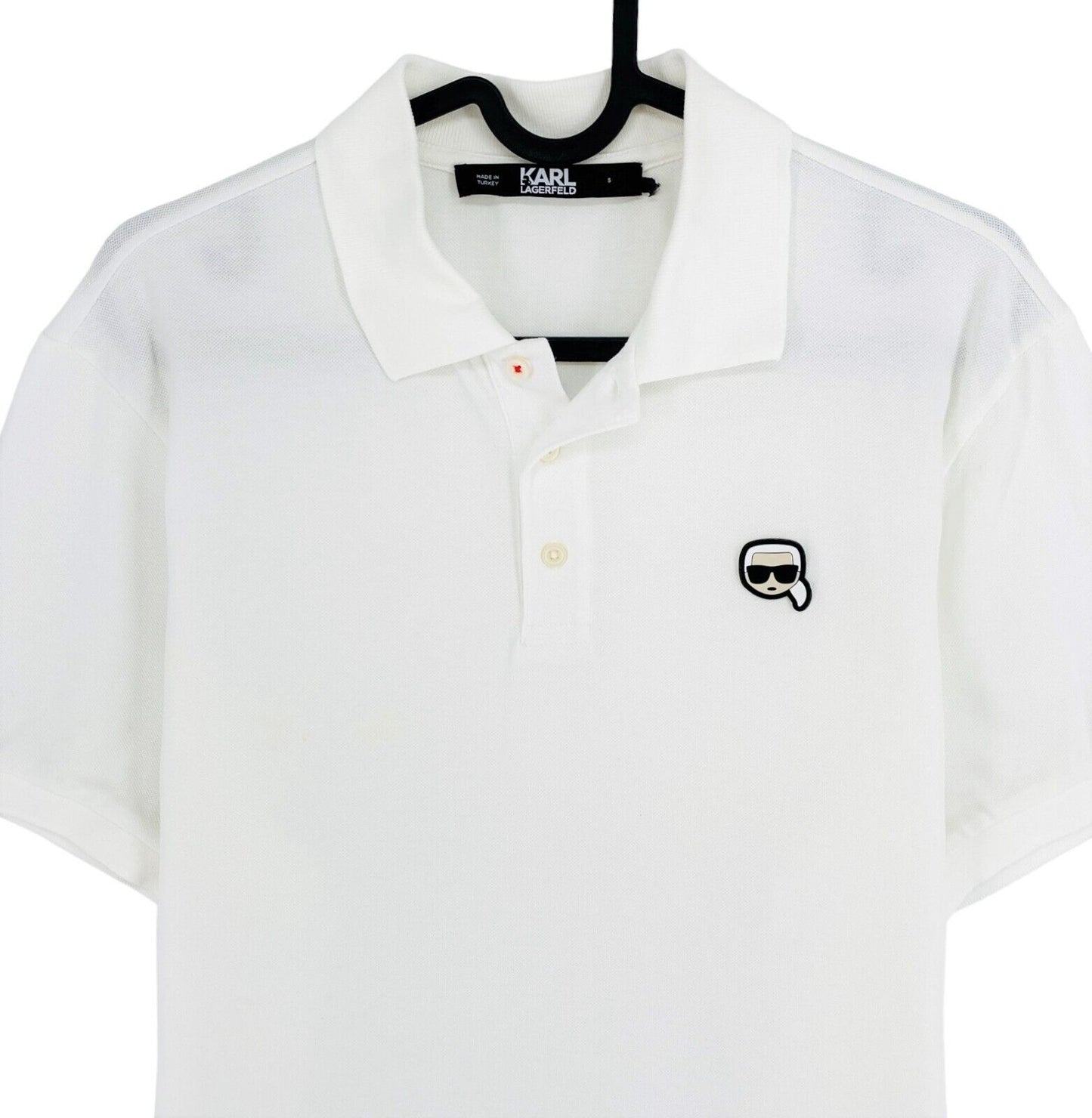 Karl Lagerfeld White Mini Ikonik Karl Polo Shirt Size S