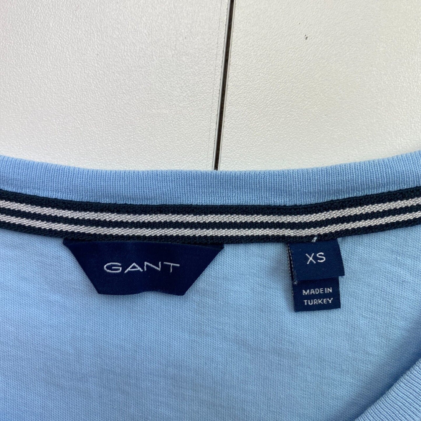 GANT Women Blue Logo Crew Neck Short Sleeves T Shirt Size XS