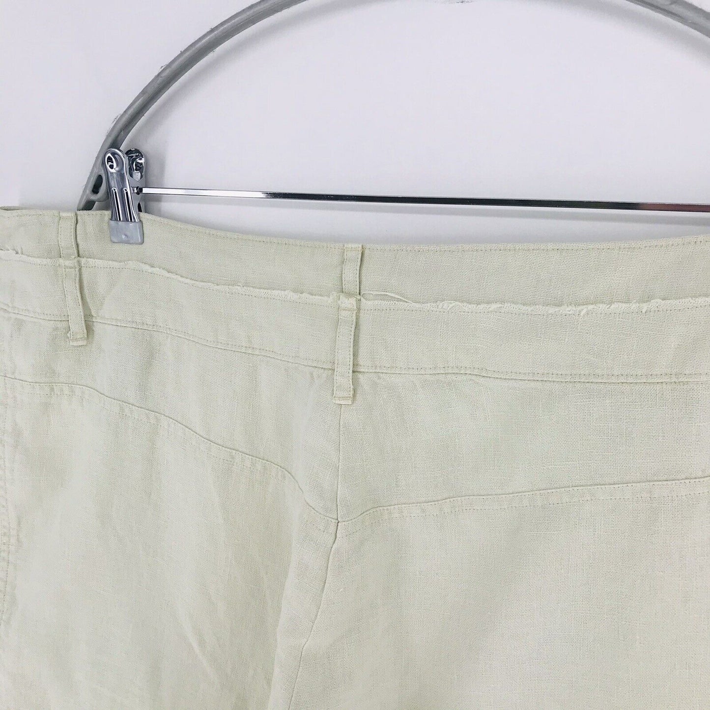 RRP €155 GANT Women Green Wide Leg Fit Linen Pants Trousers EUR 44 US 14 UK 18