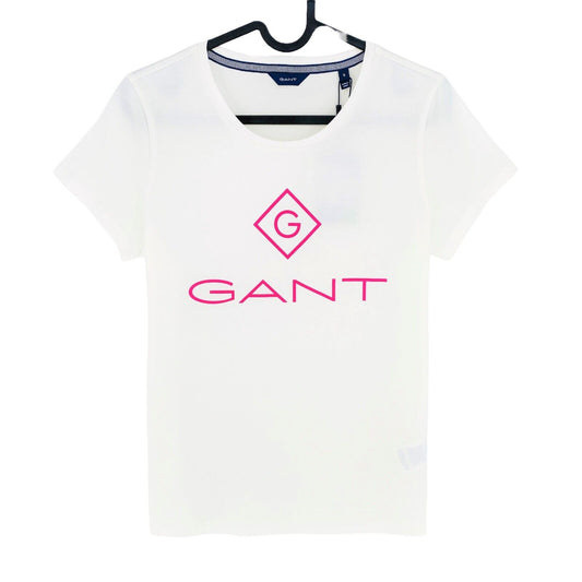 GANT T-shirt à col rond blanc couleur Lock Up taille S