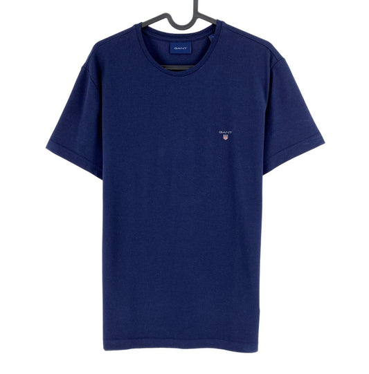 GANT Navy Blue Pique Crew Neck T Shirt Size L