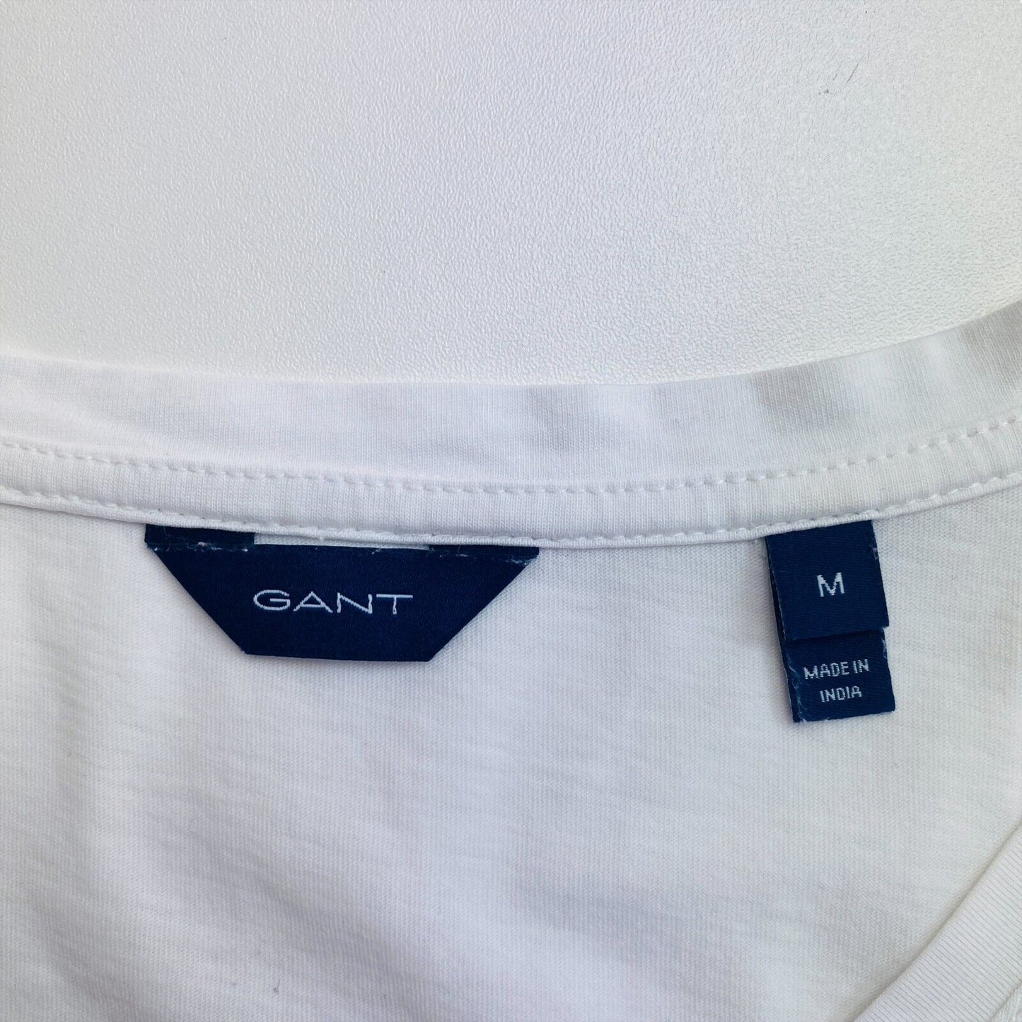 GANT White Original V Neck T Shirt Size M