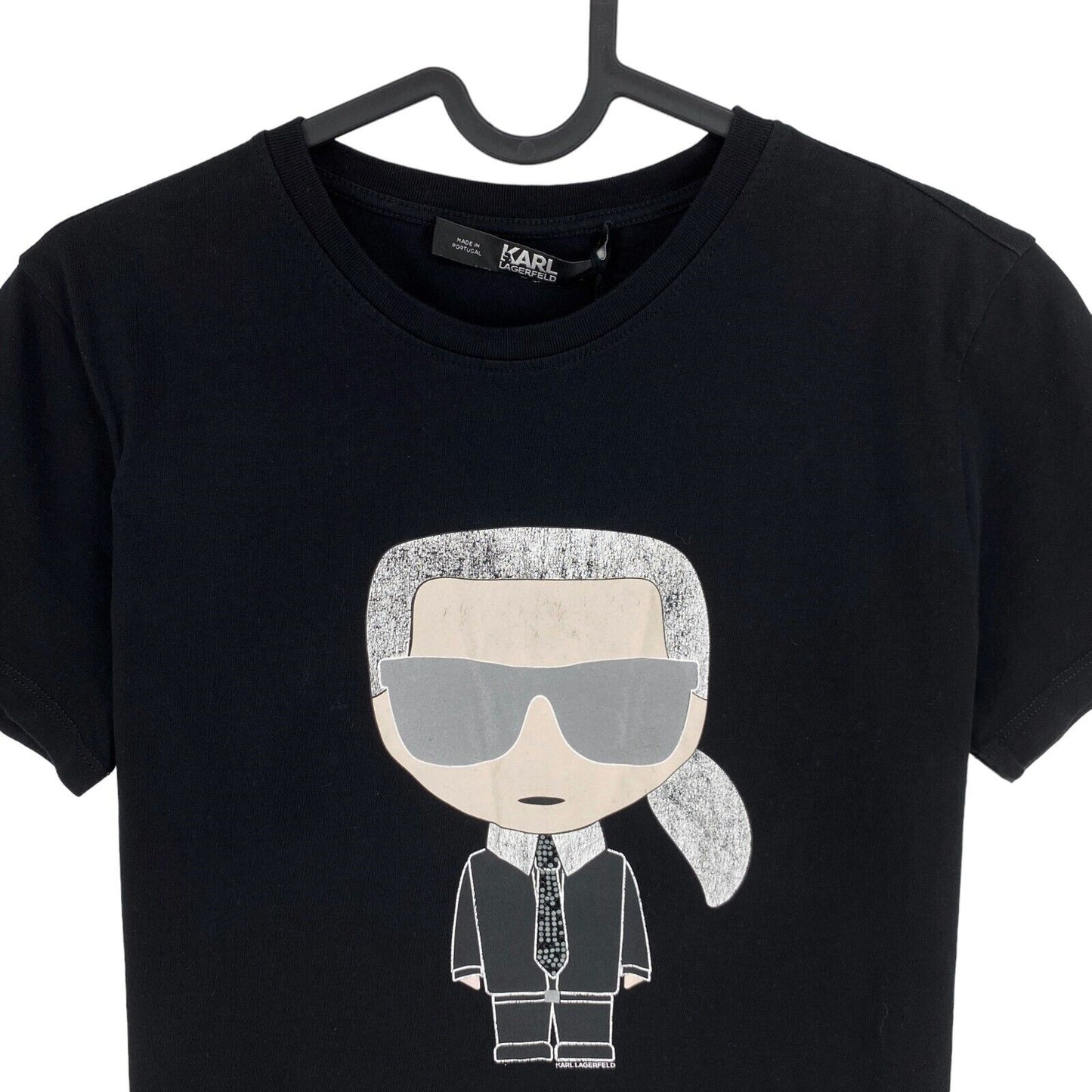 Karl Lagerfeld Noir Ikonik Karl Crew Neck T Shirt Taille XS