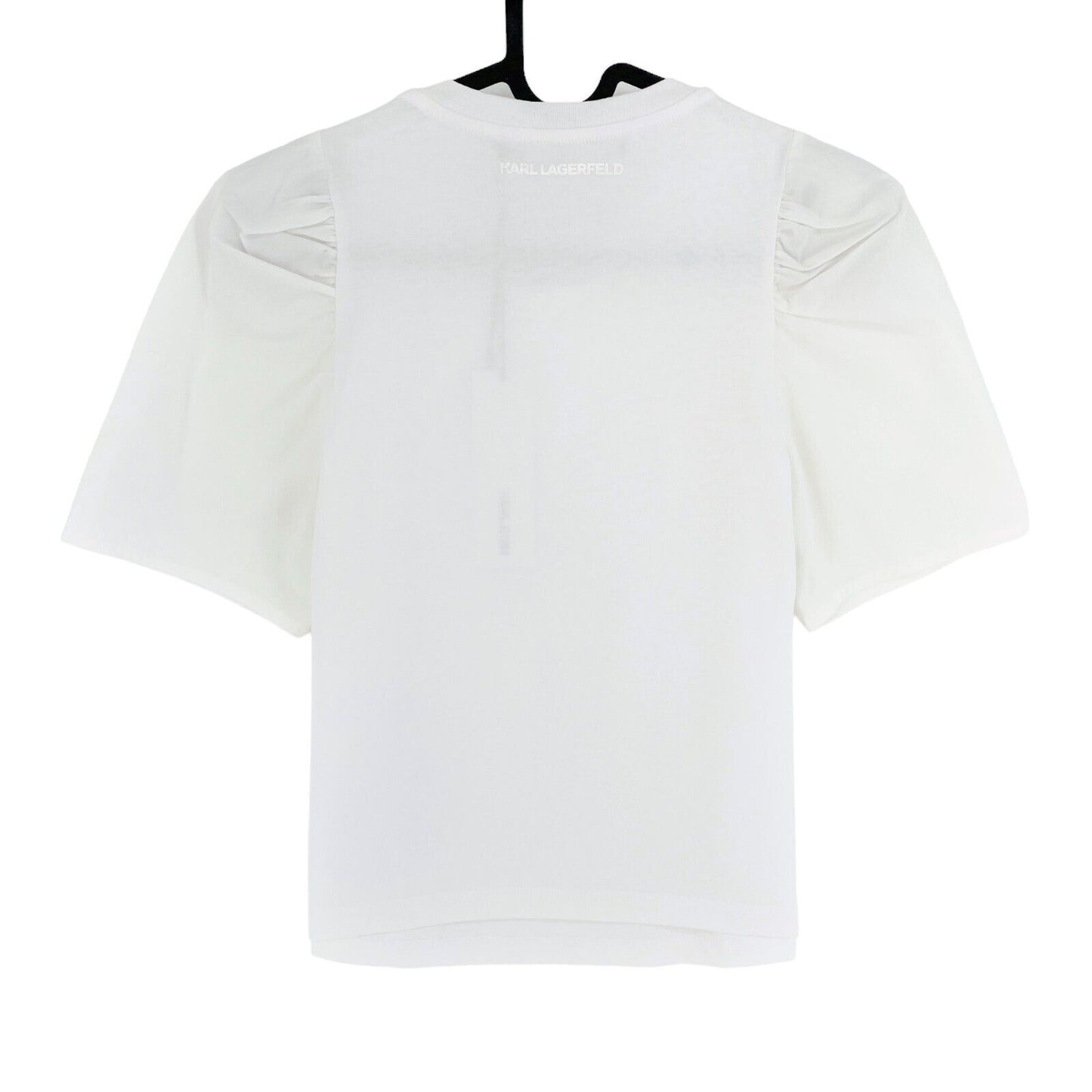 Karl Lagerfeld White Bow Crew Neck T Shirt Size XS