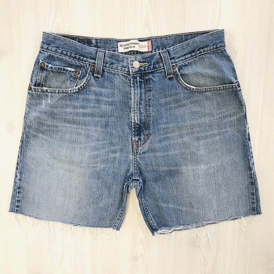 Levi's 559 Custom Made Blue Relaxed Straight Fit Cut-Off Shorts W34