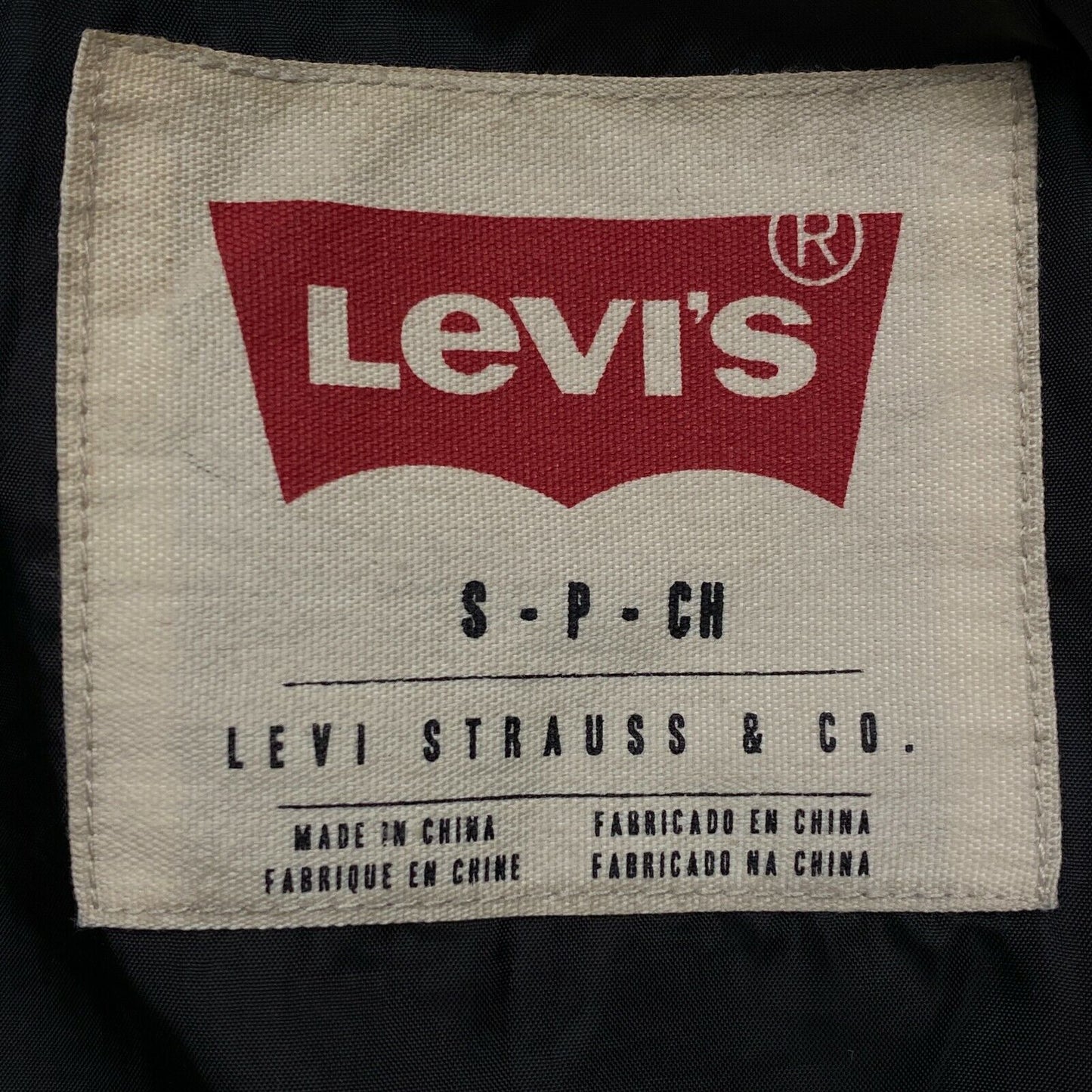 LEVI'S Schwarze Kapuzenjacke Größe S