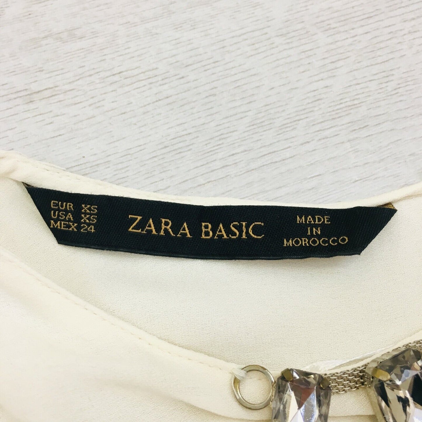 ZARA Milk White Blouse Shirt Top Size XS M